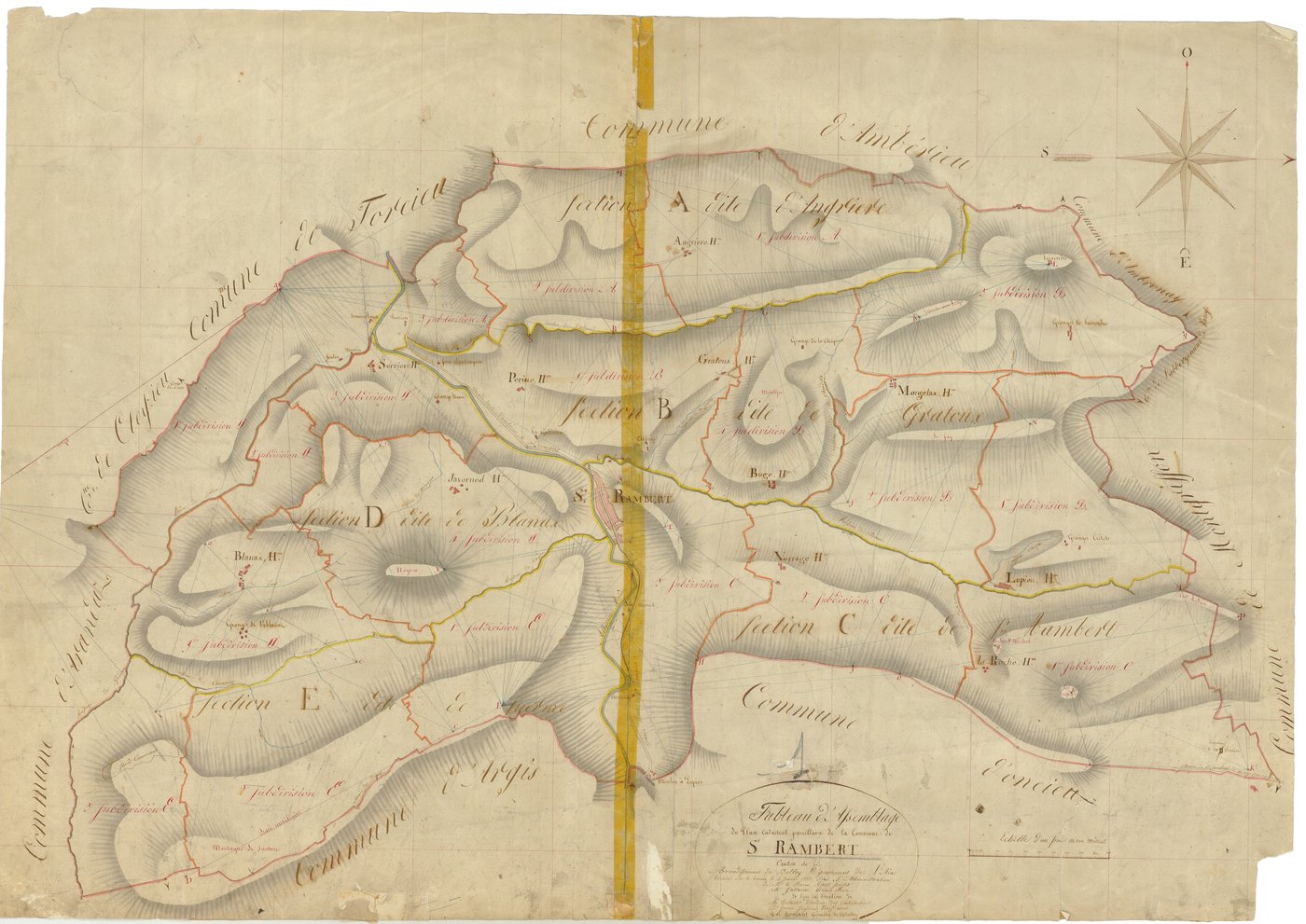 Saint-Rambert-en-Bugey - 3 P 8785 - 3 P 8785 -  Tableau d'assemblage  (1812)