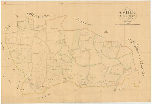 Saint-Sulpice - 3 P 8828 - 3 P 8828 -  Feuille 3  (1836)