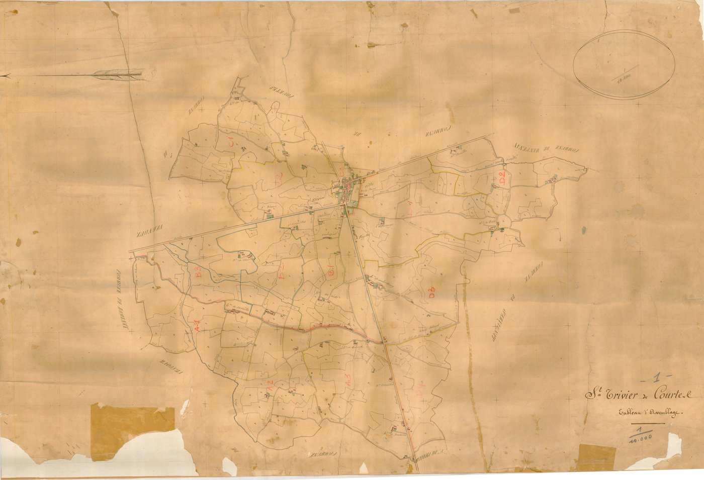 Saint-Trivier-de-Courtes - 3 P 8829 - 3 P 8829 -  Tableau d'assemblage  (1841)