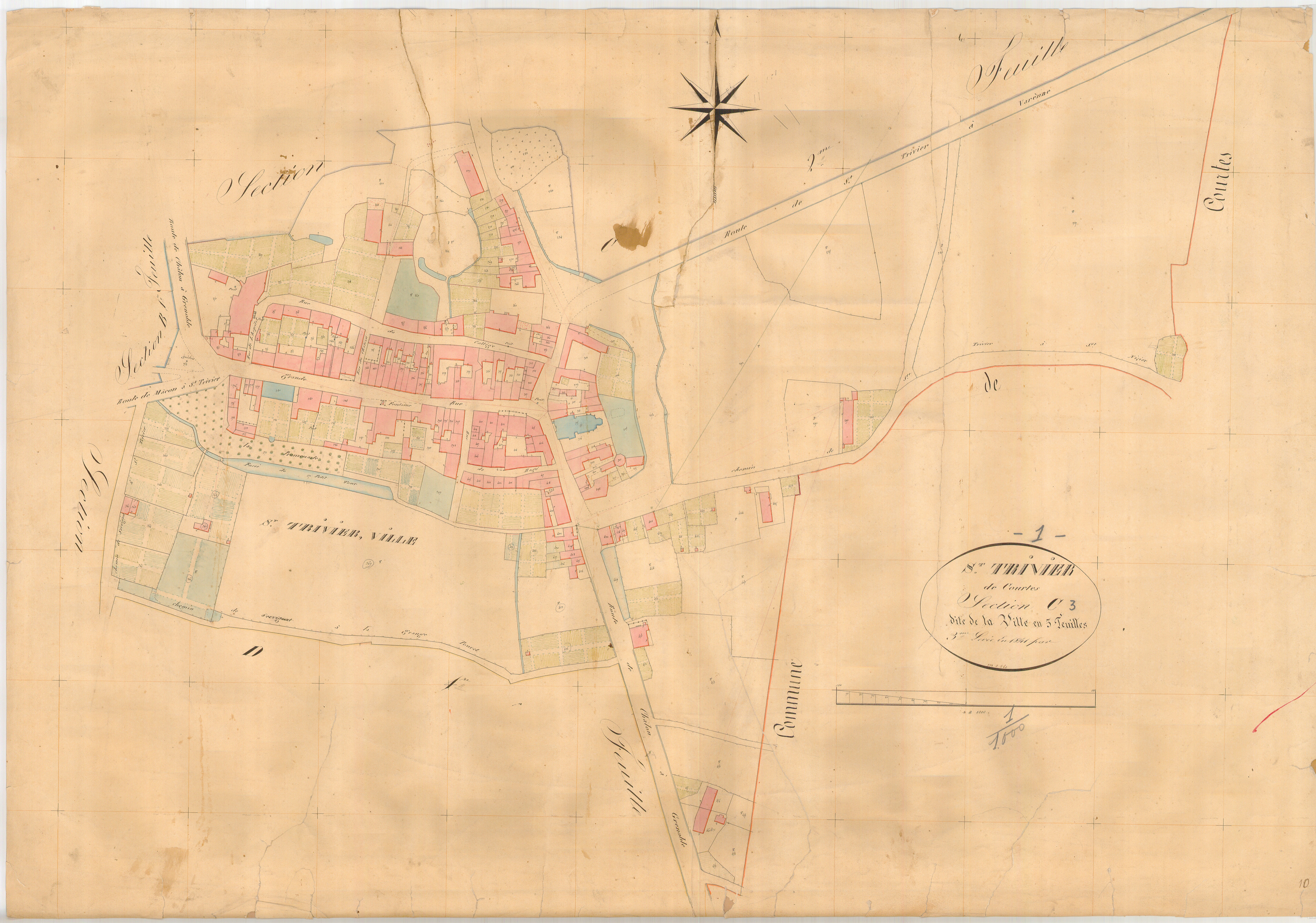 Saint-Trivier-de-Courtes - 3 P 8838 - 3 P 8838 -  Feuille 3  (1841)