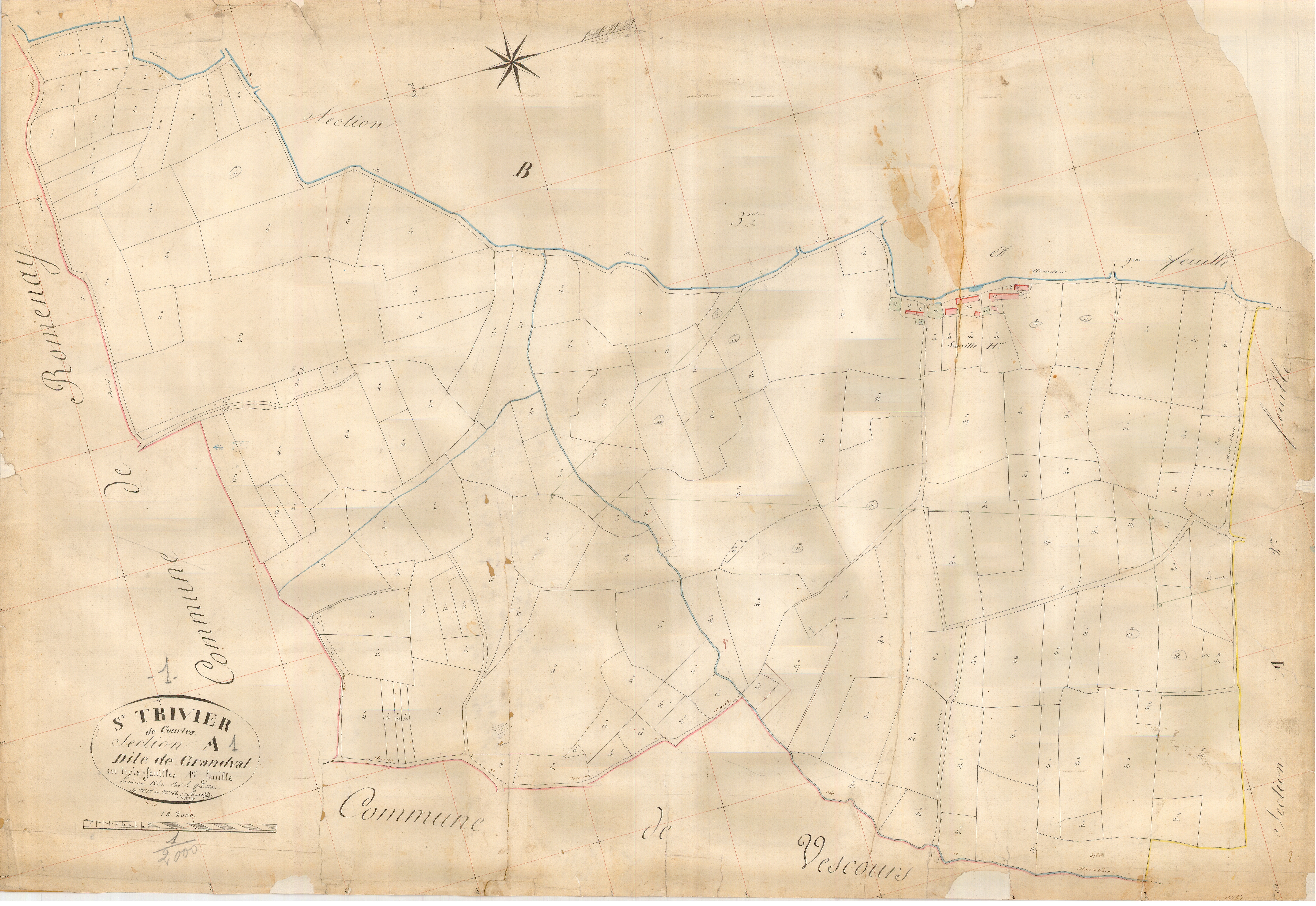 Saint-Trivier-de-Courtes - 3 P 8830 - 3 P 8830 -  Feuille 1  (1841)
