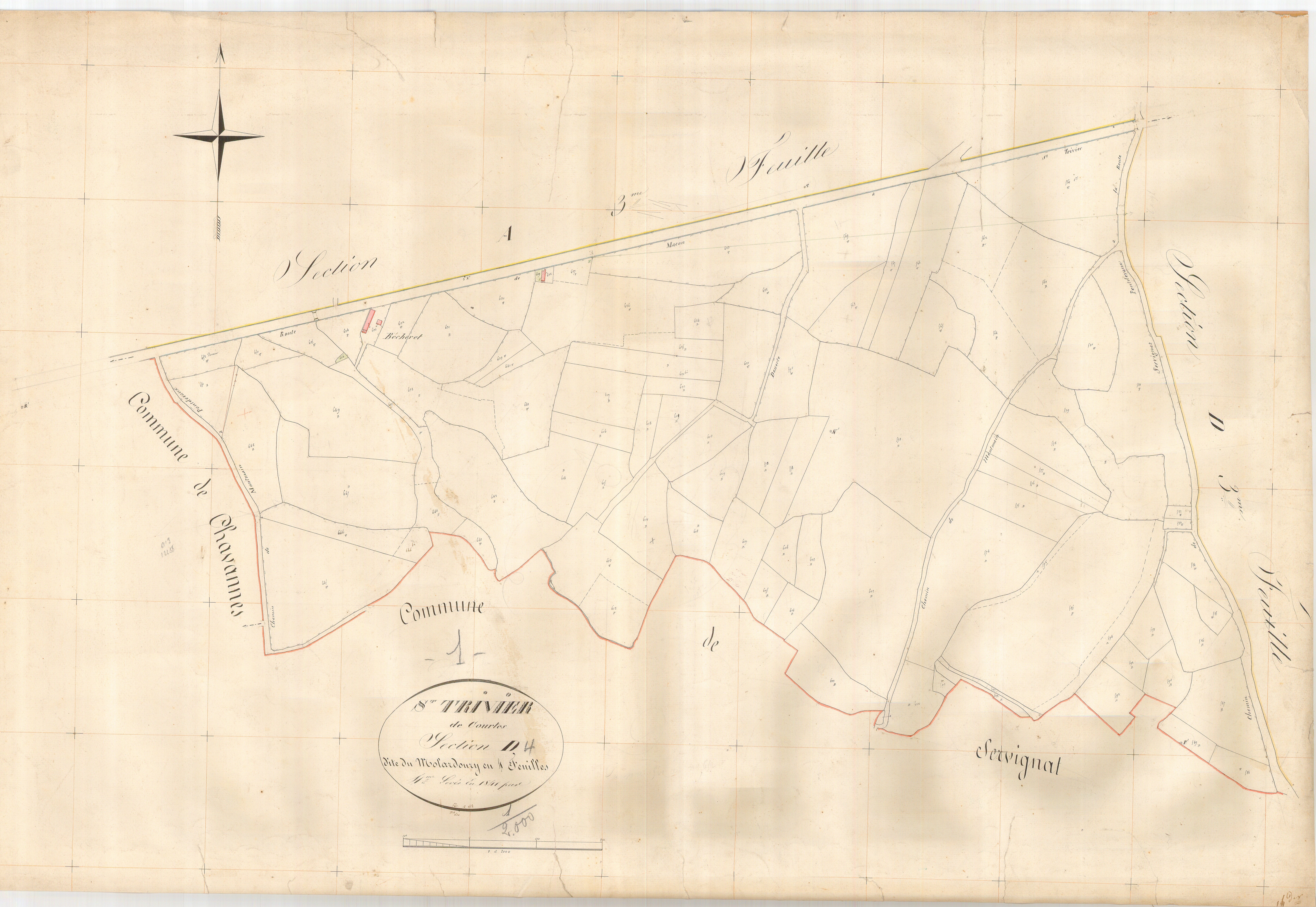 Saint-Trivier-de-Courtes - 3 P 8842 - 3 P 8842 -  Feuille 4  (1841)