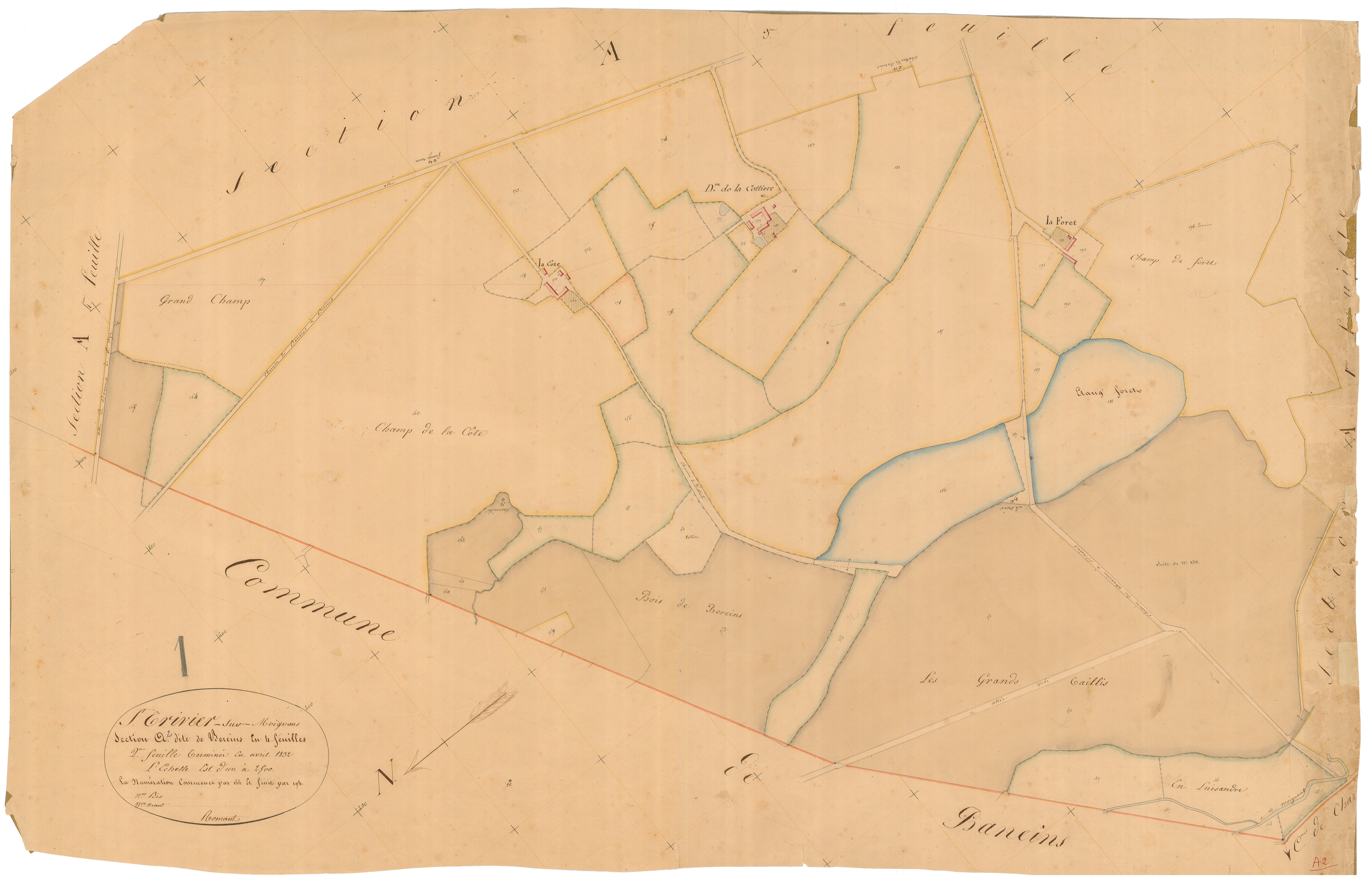 Saint-Trivier-sur-Moignans - 1777 W 435-3 - 1777 W 435-3 -  Feuille 2  (1832)