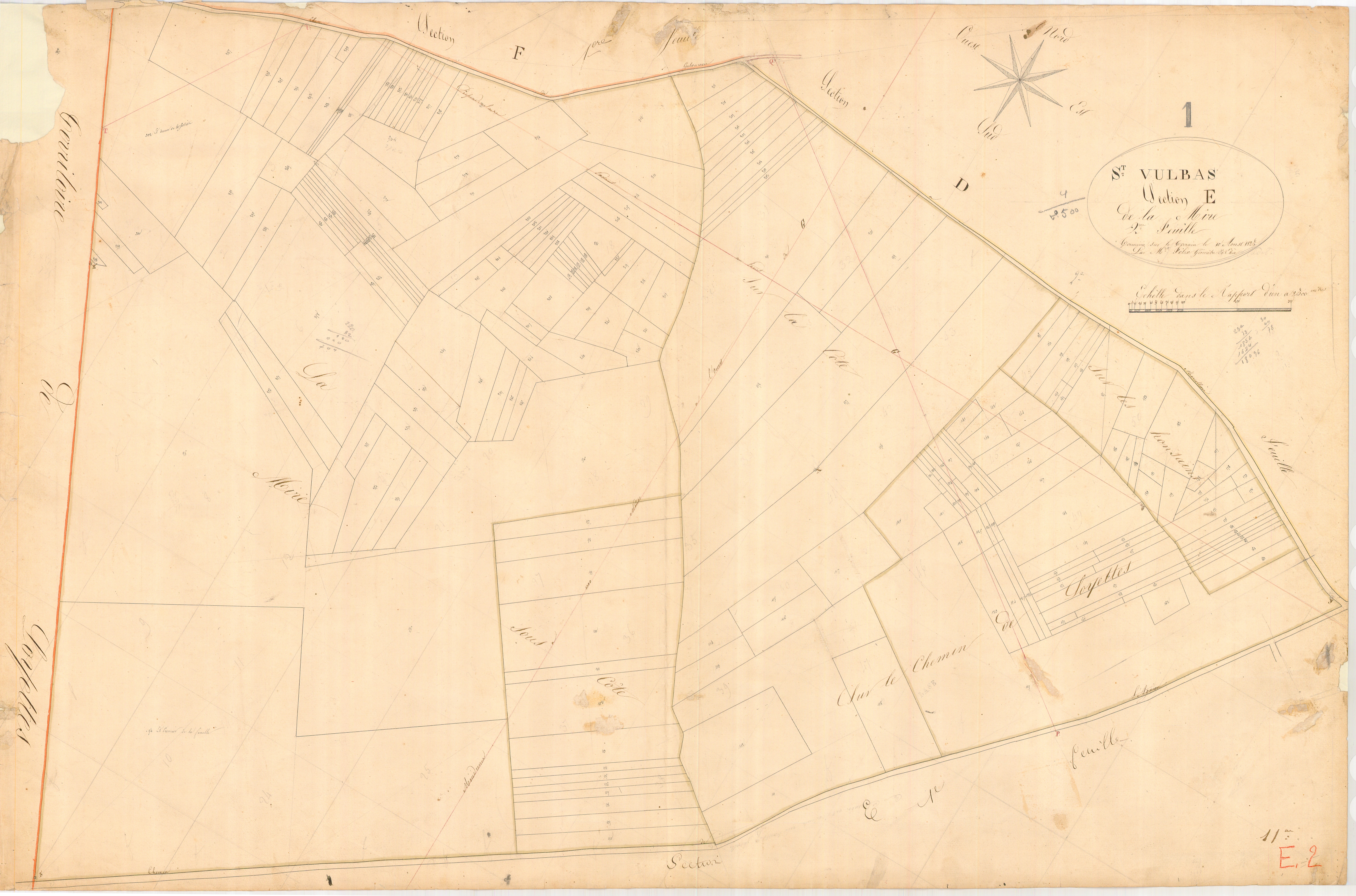 Saint-Vulbas - 3 P 8853 - 3 P 8853 -  Feuille 2  (1825)