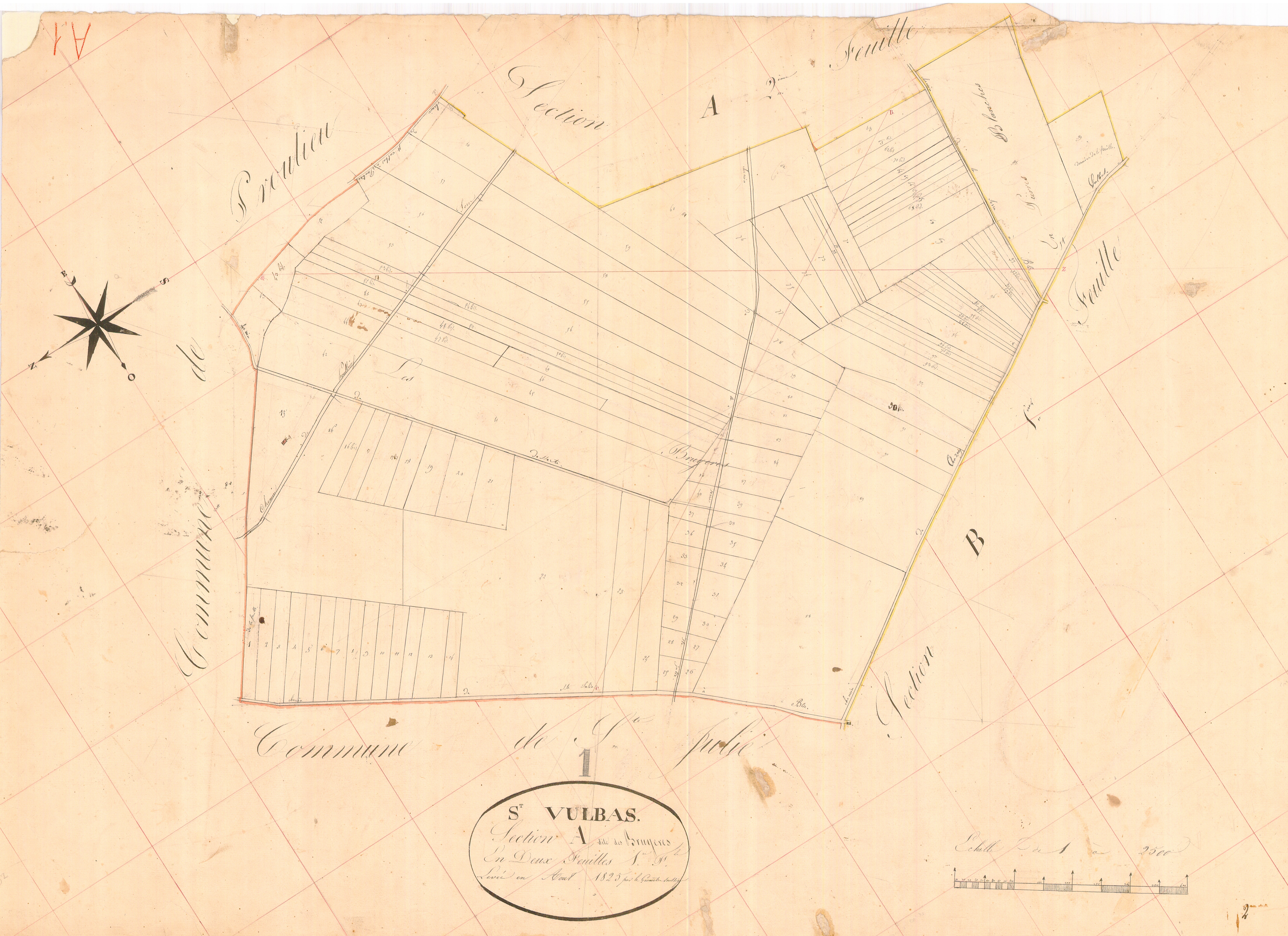 Saint-Vulbas - 3 P 8844 - 3 P 8844 -  Feuille 1  (1825)