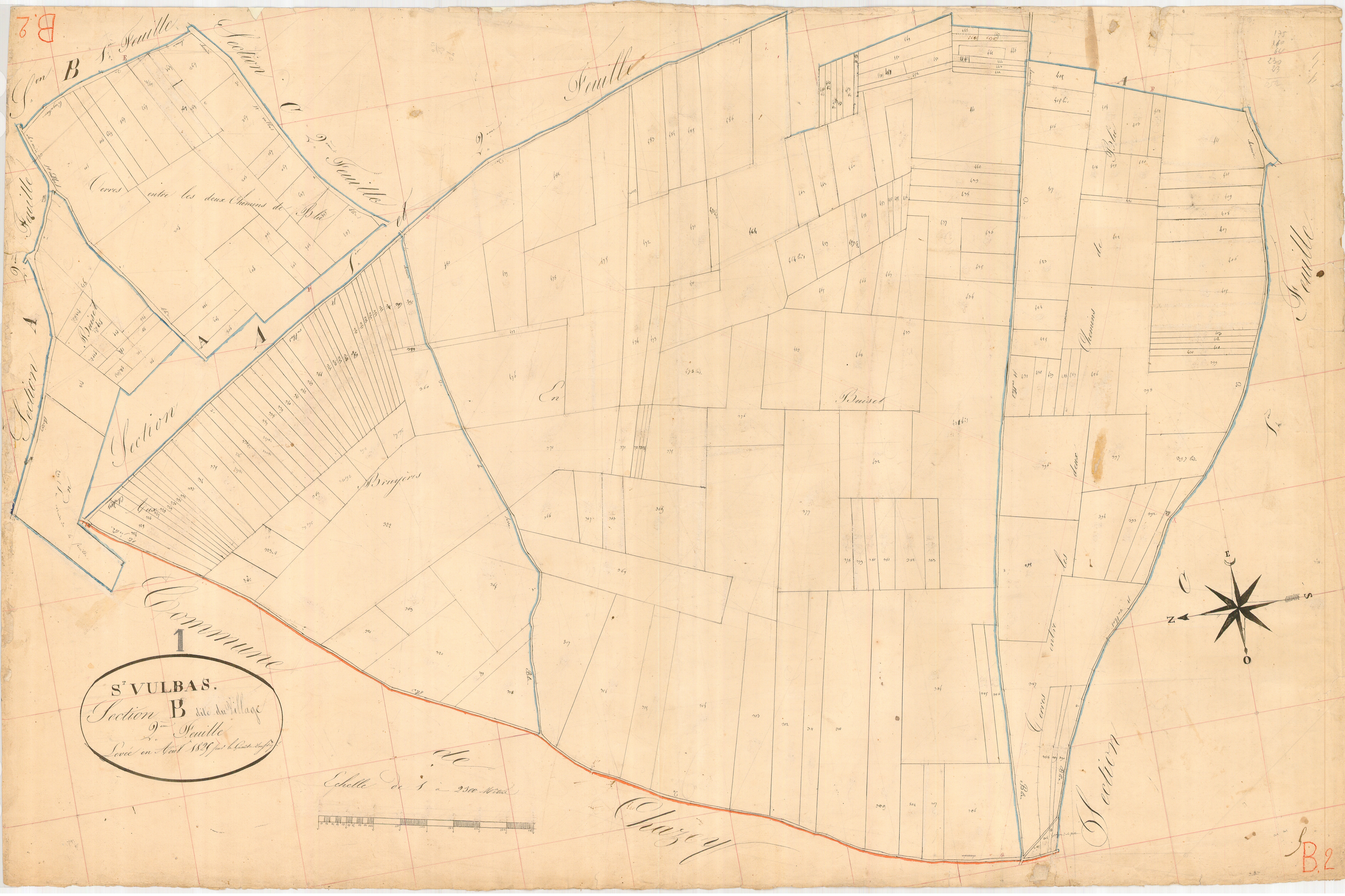 Saint-Vulbas - 3 P 8847 - 3 P 8847 -  Feuille 2  (1825)
