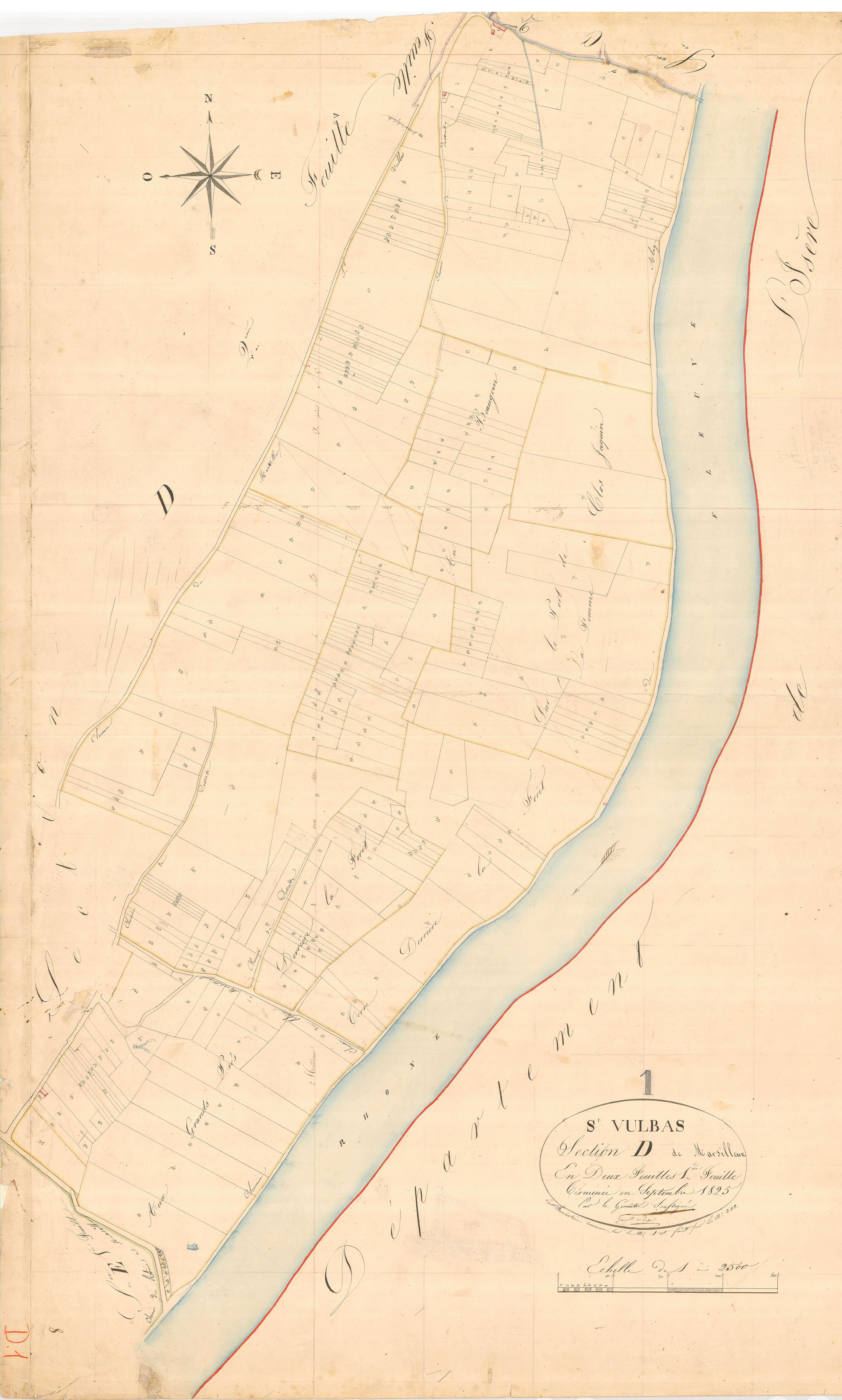 Saint-Vulbas - 3 P 8850 - 3 P 8850 -  Feuille 1  (1825)