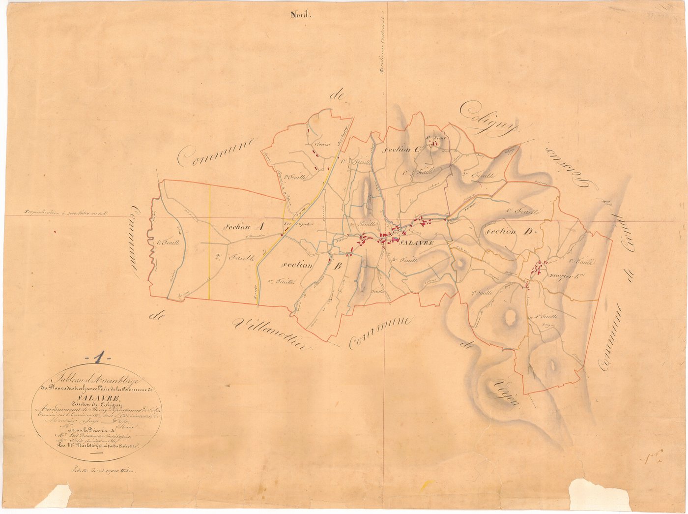 Salavre - 3 P 8869 - 3 P 8869 -  Tableau d'assemblage  (1836)