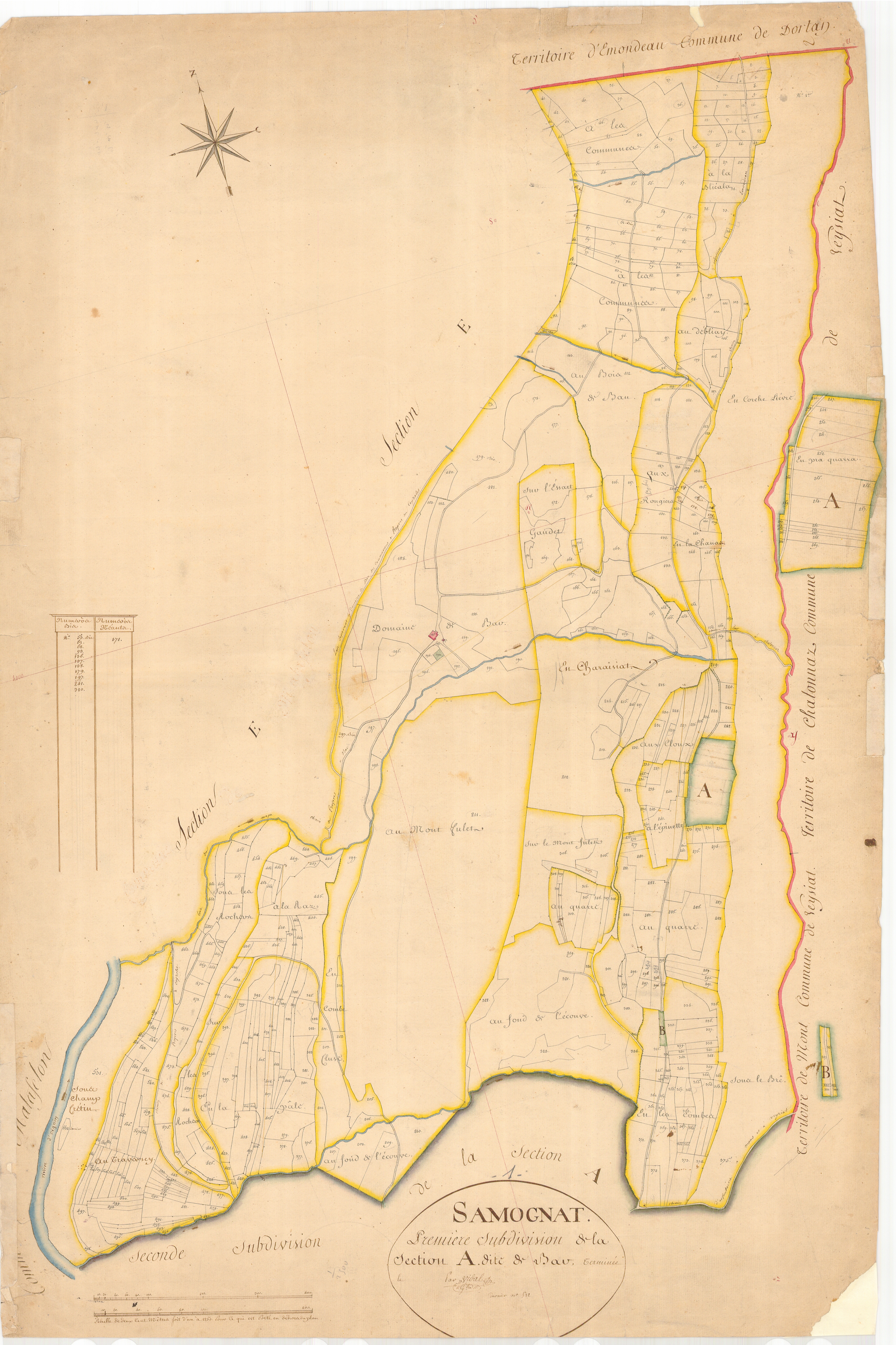 Samognat - 3 P 8884 - 3 P 8884 -  Feuille 1  (1814)