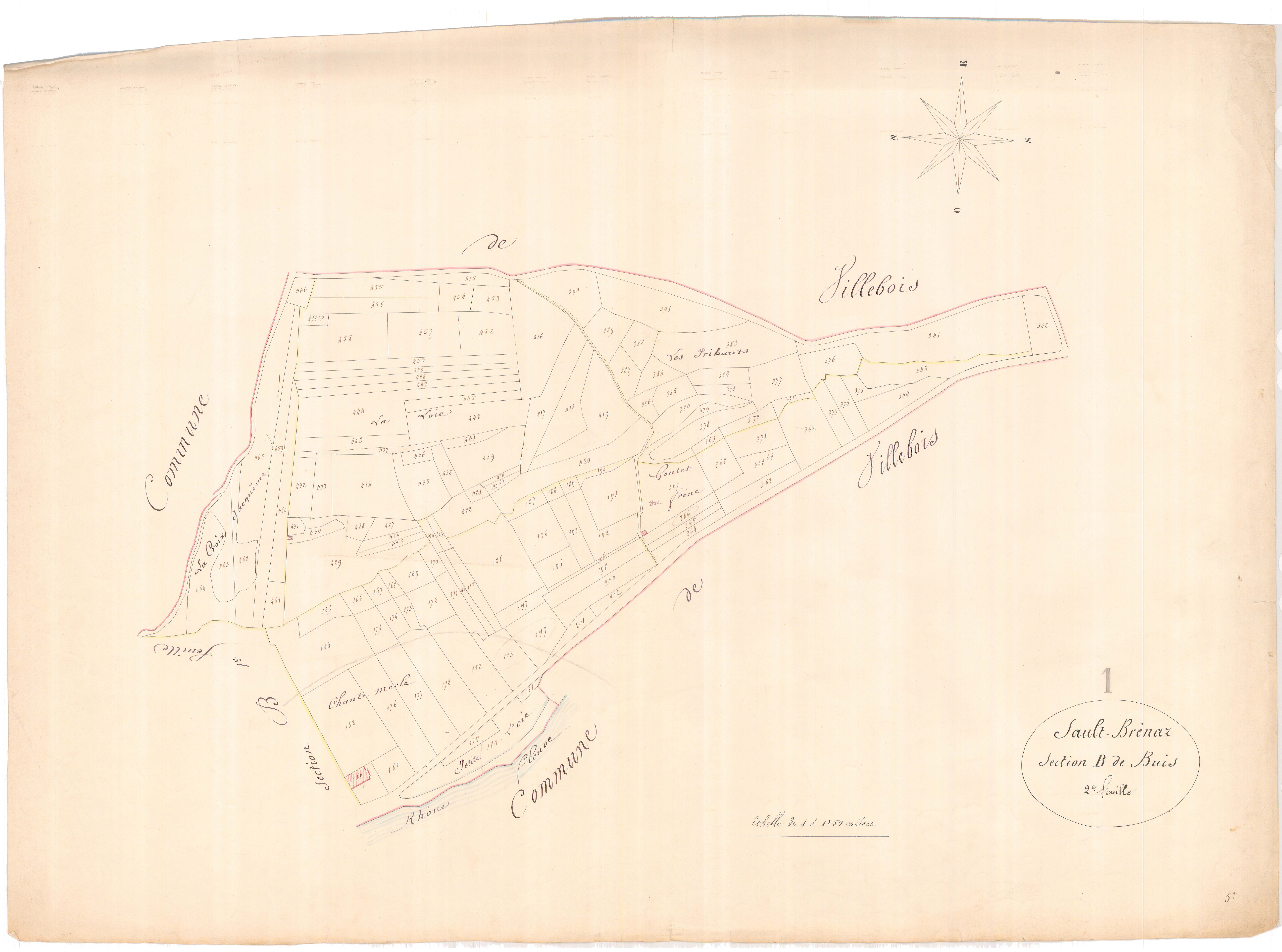Sault-Brénaz - 3 P 8901 - 3 P 8901 -  Feuille 2  (1867)