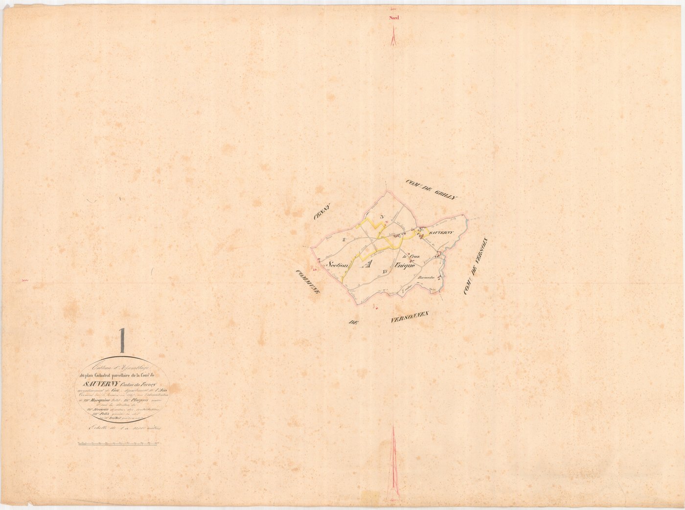 Sauverny - 3 P 8903 - 3 P 8903 -  Tableau d'assemblage  (1845)