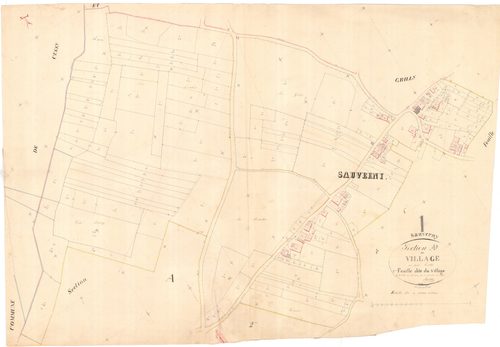 Sauverny - 3 P 8906 - 3 P 8906 -  Feuille 3  (1845)