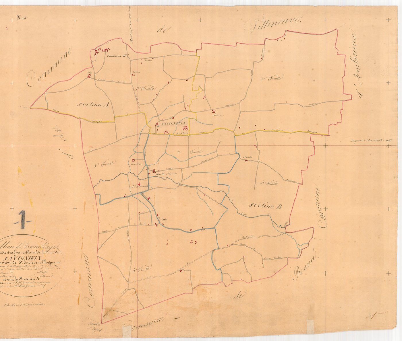 Savigneux - 3 P 8907 - 3 P 8907 -  Tableau d'assemblage  (1832)