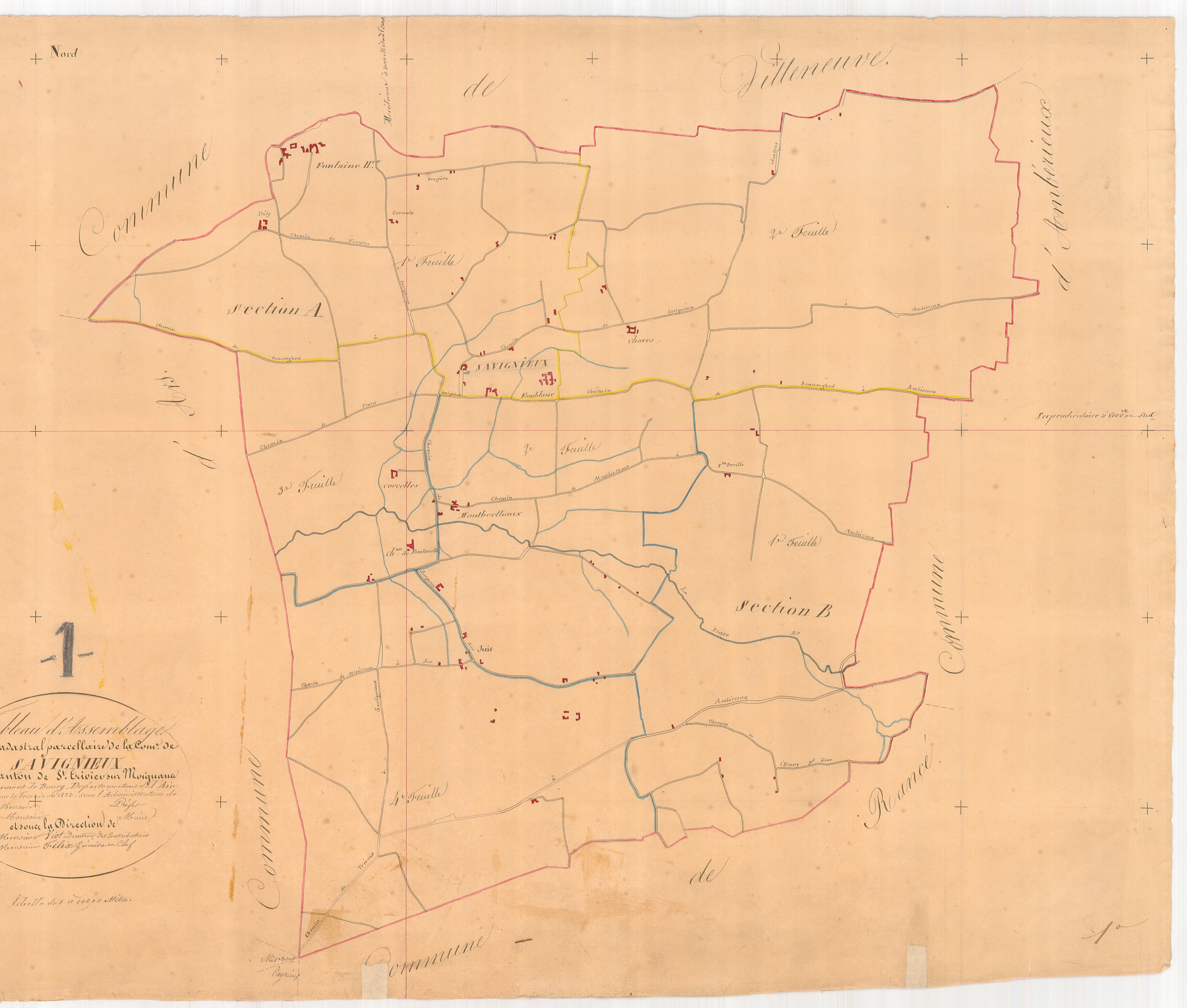 Savigneux - 3 P 8907 - 3 P 8907 -  Tableau d'assemblage  (1832)