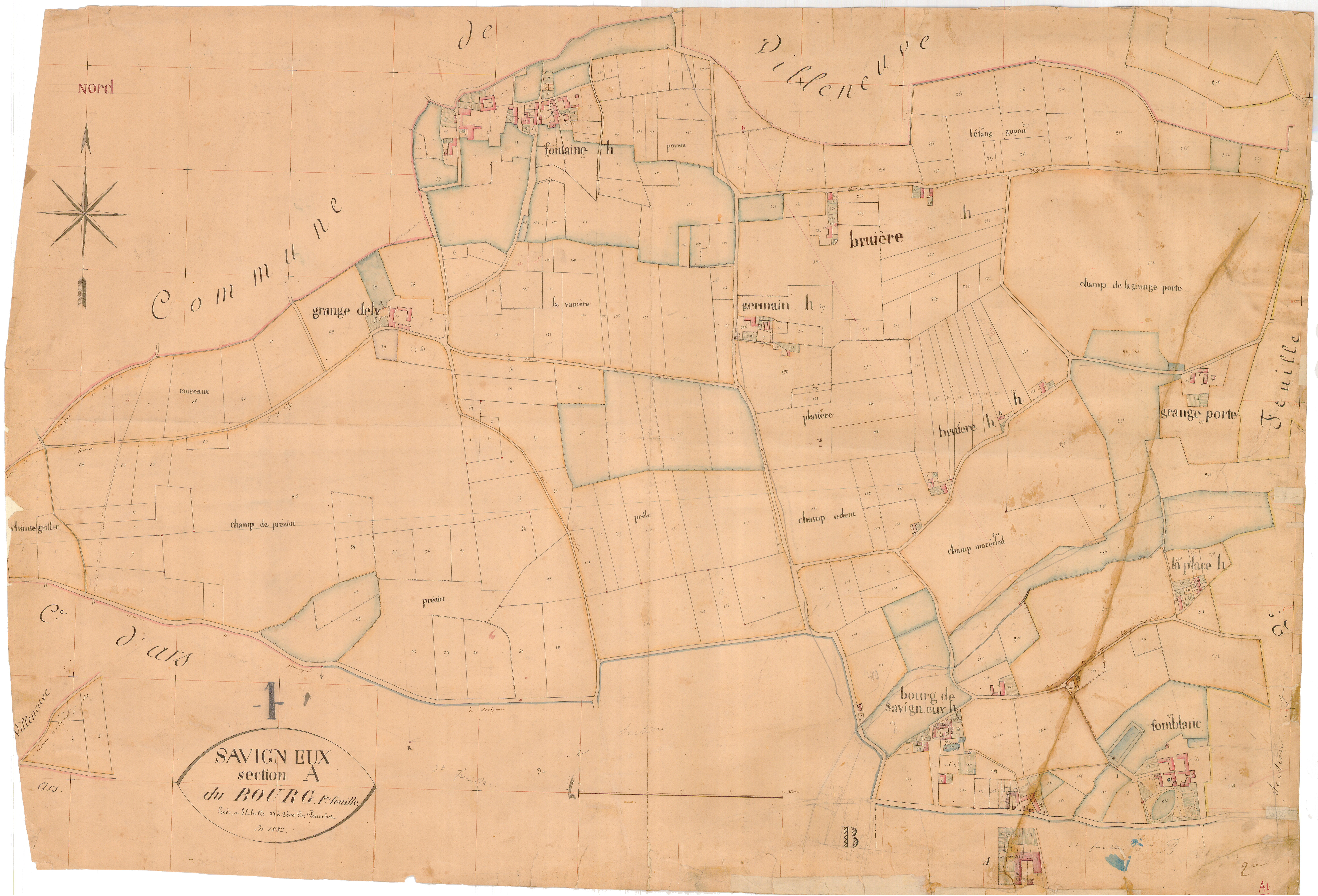 Savigneux - 3 P 8908 - 3 P 8908 -  Feuille 1  (1832)