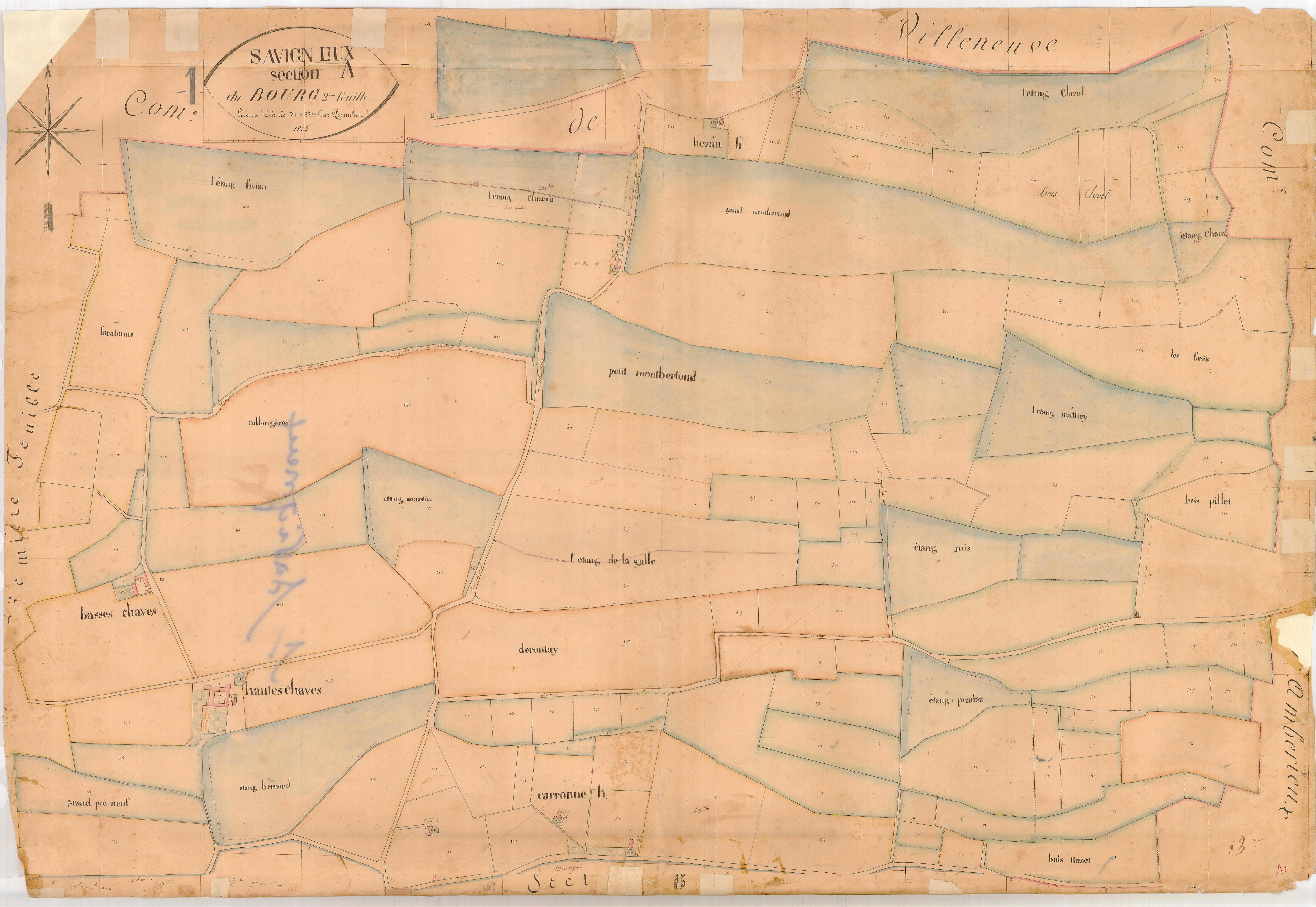 Savigneux - 3 P 8909 - 3 P 8909 -  Feuille 2  (1832)