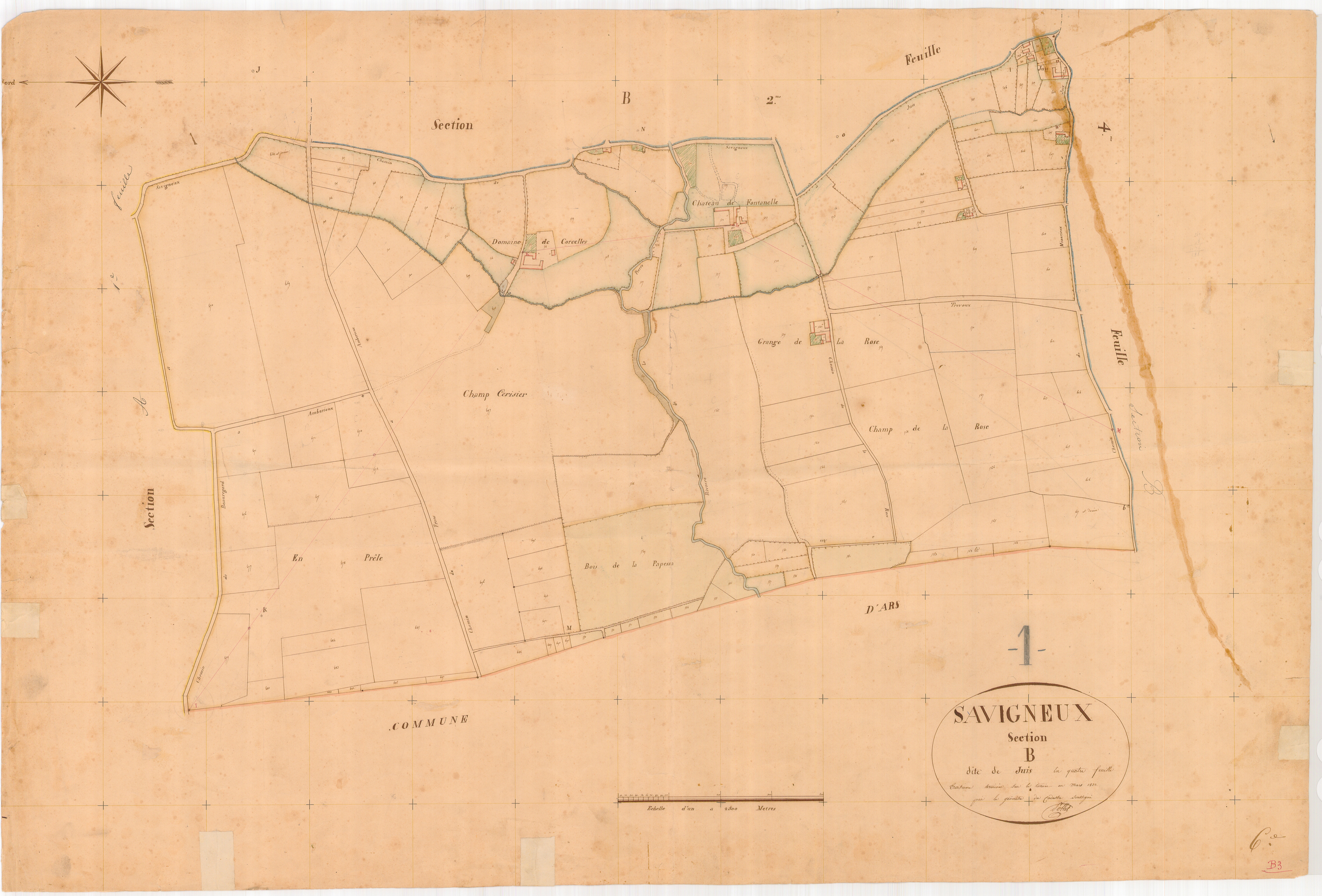 Savigneux - 3 P 8912 - 3 P 8912 -  Feuille 3  (1832)