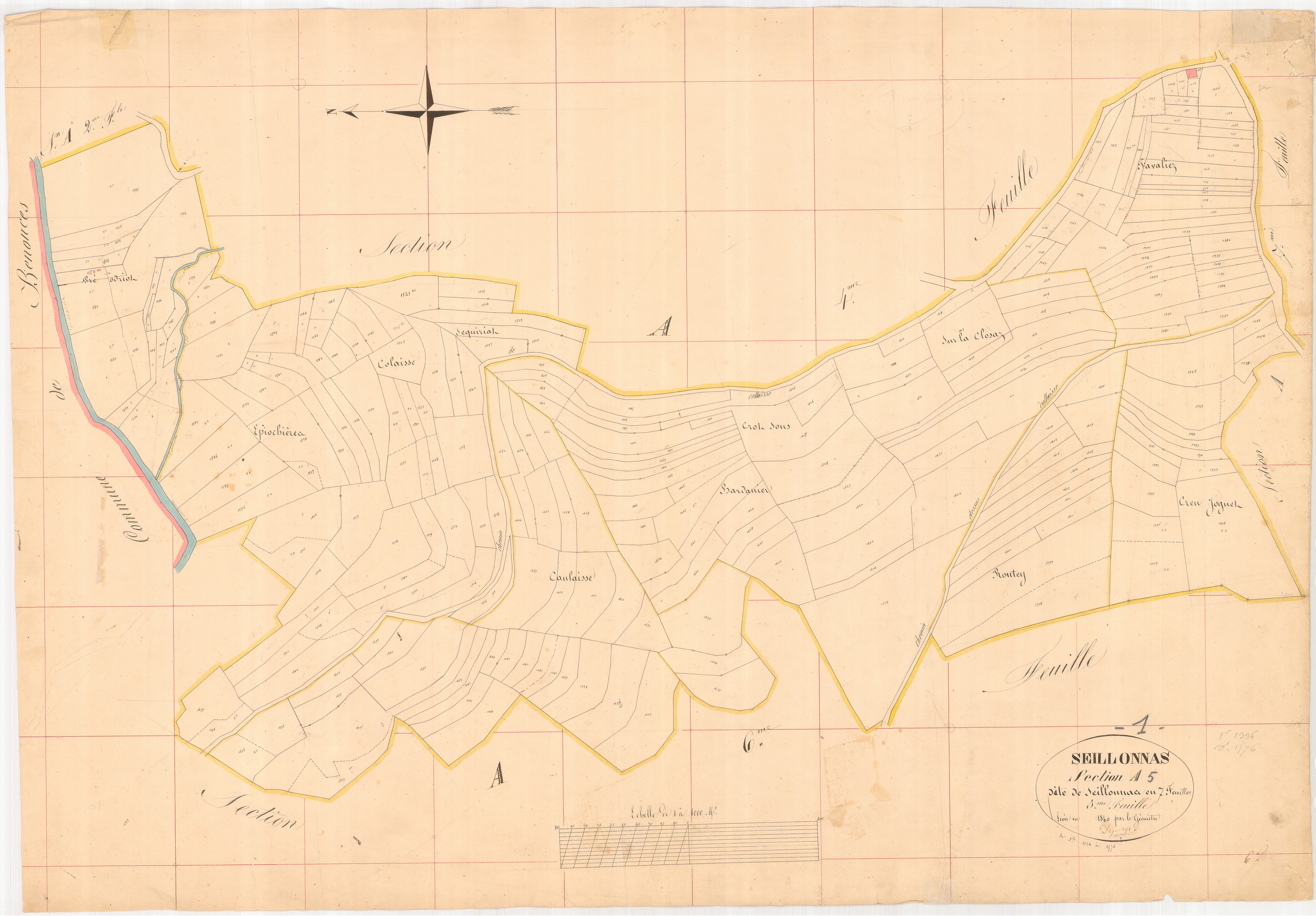 Seillonnaz - 3 P 8924 - 3 P 8924 -  Feuille 5  (1840)
