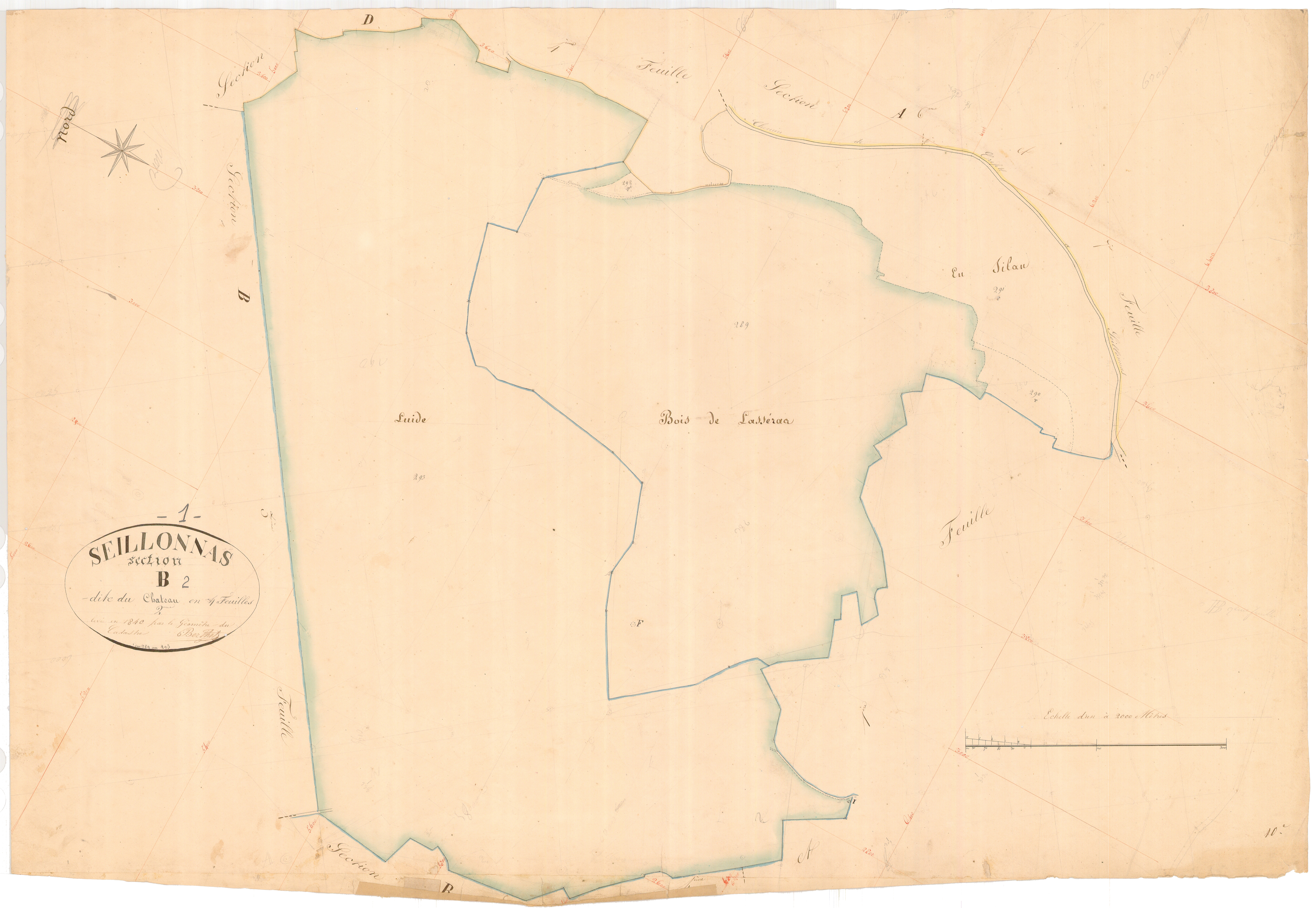 Seillonnaz - 3 P 8928 - 3 P 8928 -  Feuille 2  (1840)
