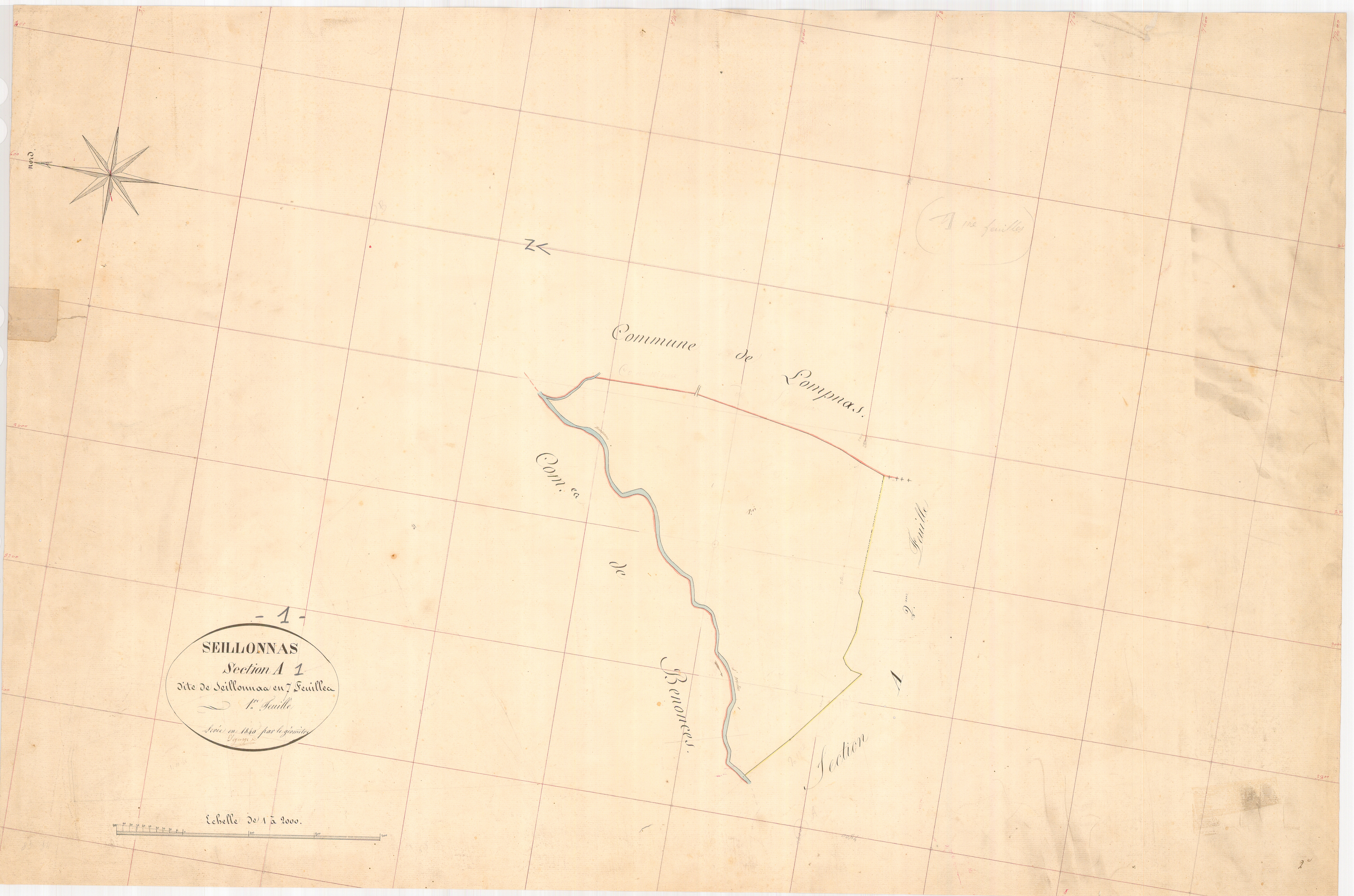 Seillonnaz - 3 P 8920 - 3 P 8920 -  Feuille 1  (1840)