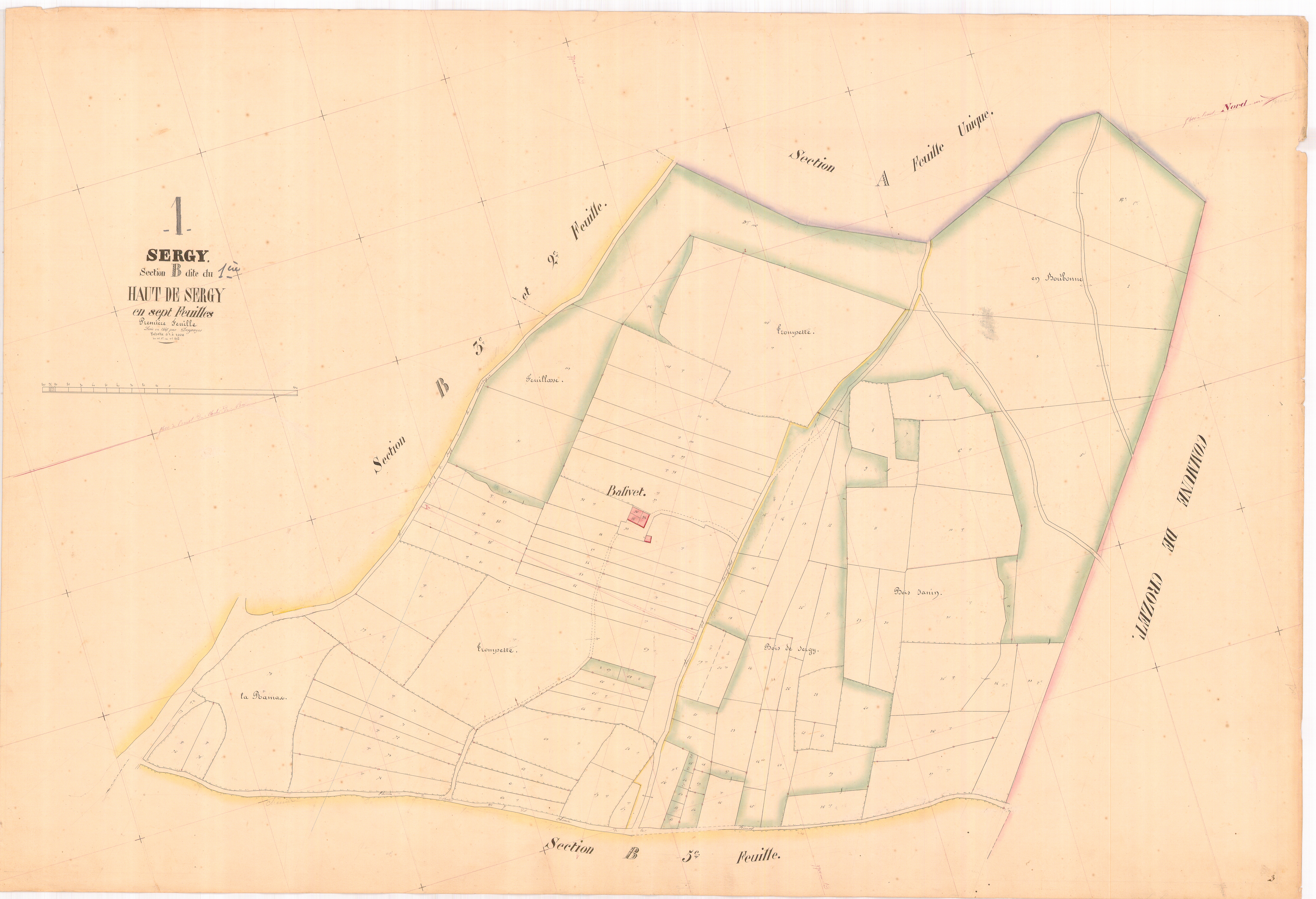 Sergy - 3 P 8942 - 3 P 8942 -  Feuille 1  (1845)