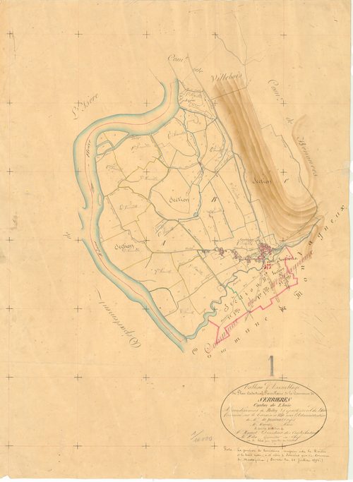 Serrières-de-Briord - 3 P 8965 - 3 P 8965 -  Tableau d'assemblage  (1840)