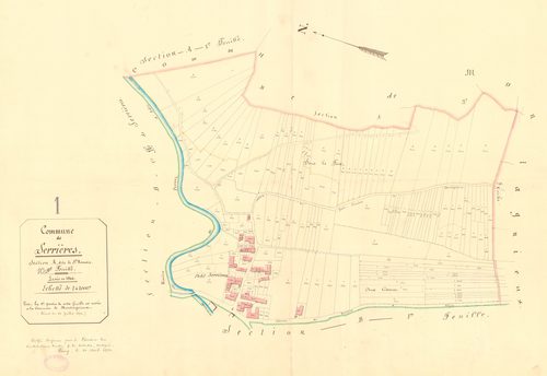 Serrières-de-Briord - 3 P 8975 - 3 P 8975 -  Feuille 10  (1892)