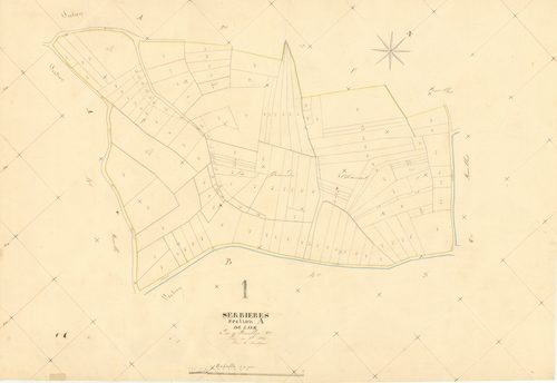 Serrières-de-Briord - 3 P 8968 - 3 P 8968 -  Feuille 3  (1840)