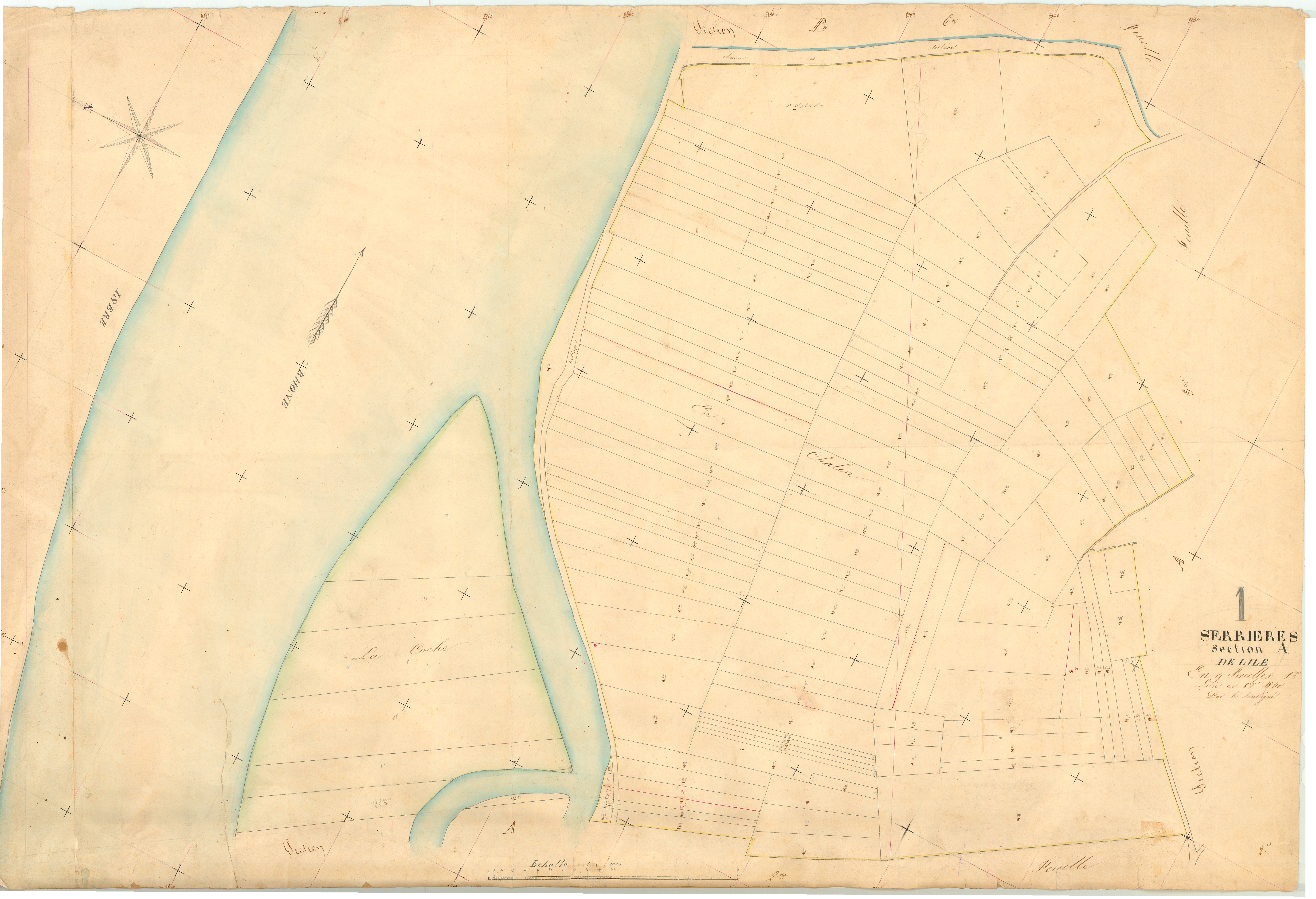 Serrières-de-Briord - 3 P 8966 - 3 P 8966 -  Feuille 1  (1840)