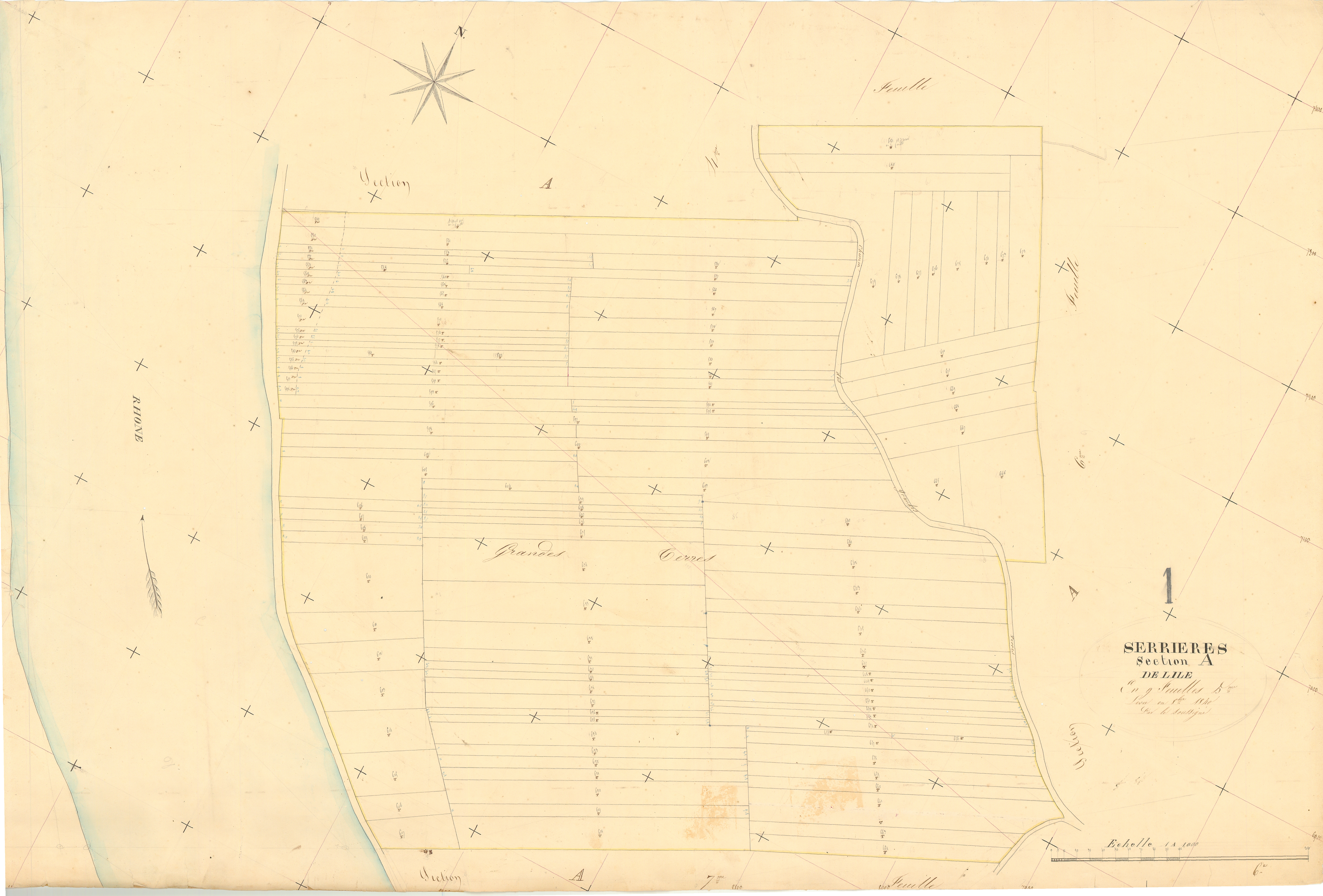 Serrières-de-Briord - 3 P 8970 - 3 P 8970 -  Feuille 5  (1840)