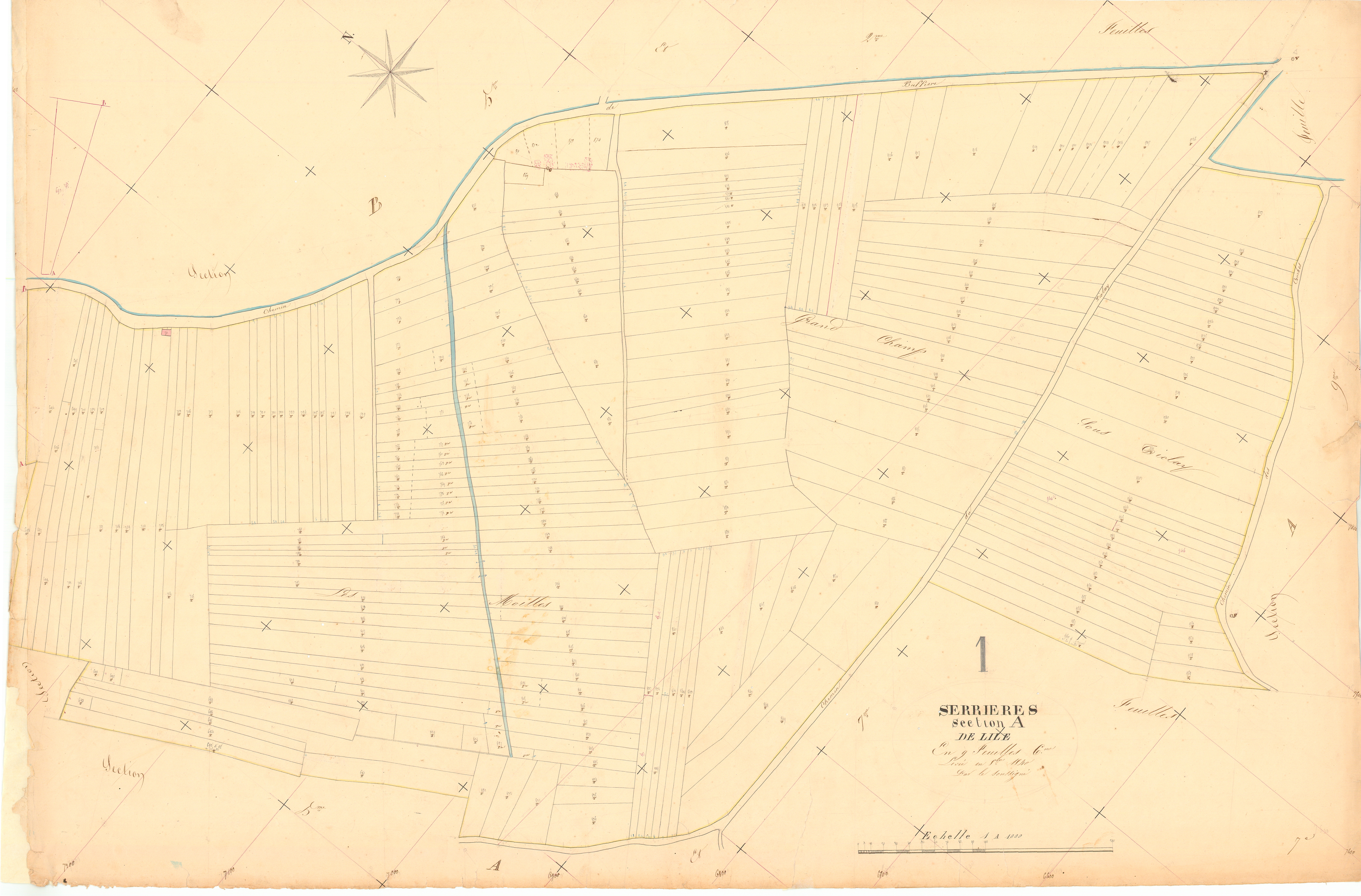 Serrières-de-Briord - 3 P 8971 - 3 P 8971 -  Feuille 6  (1840)