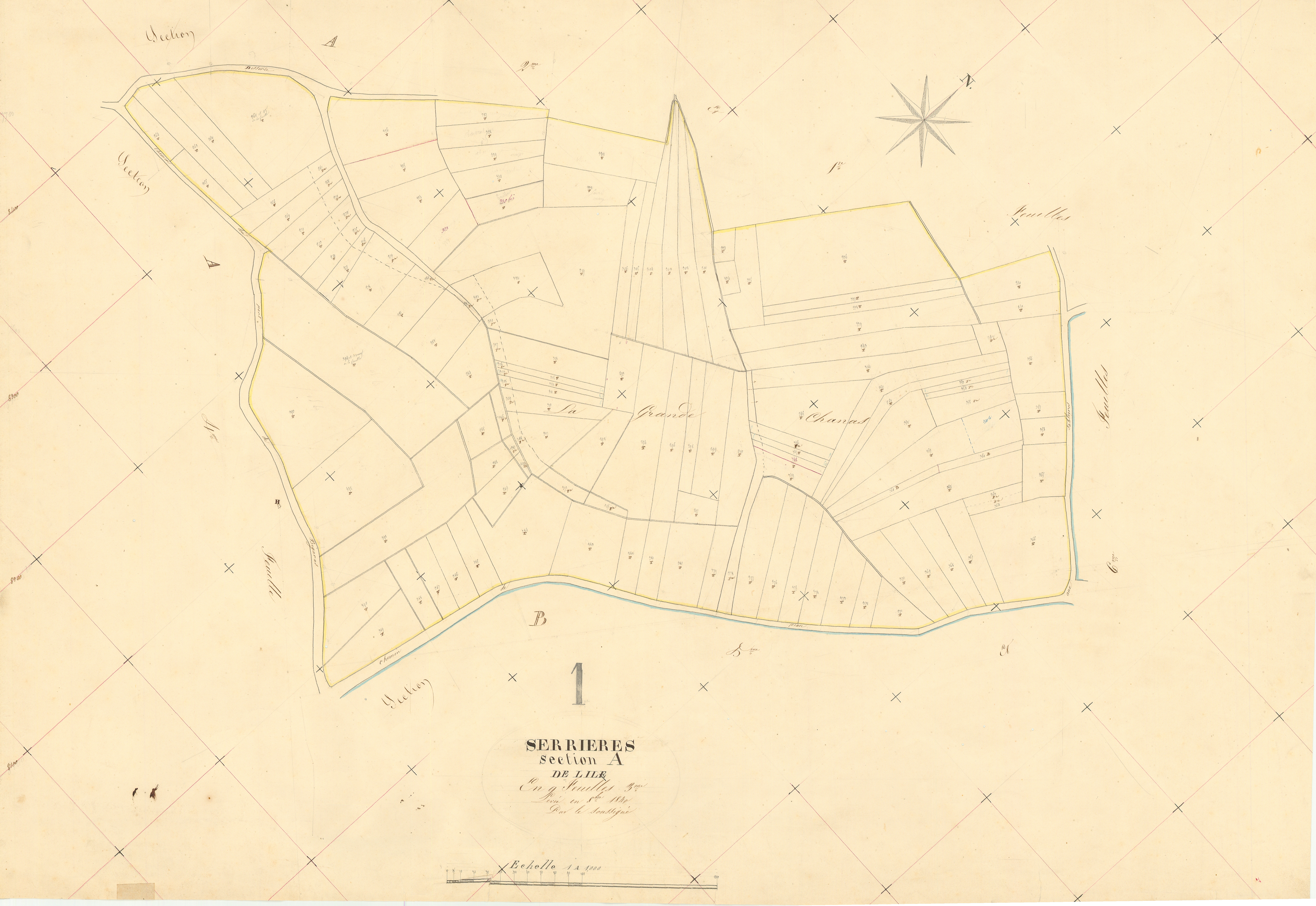Serrières-de-Briord - 3 P 8968 - 3 P 8968 -  Feuille 3  (1840)