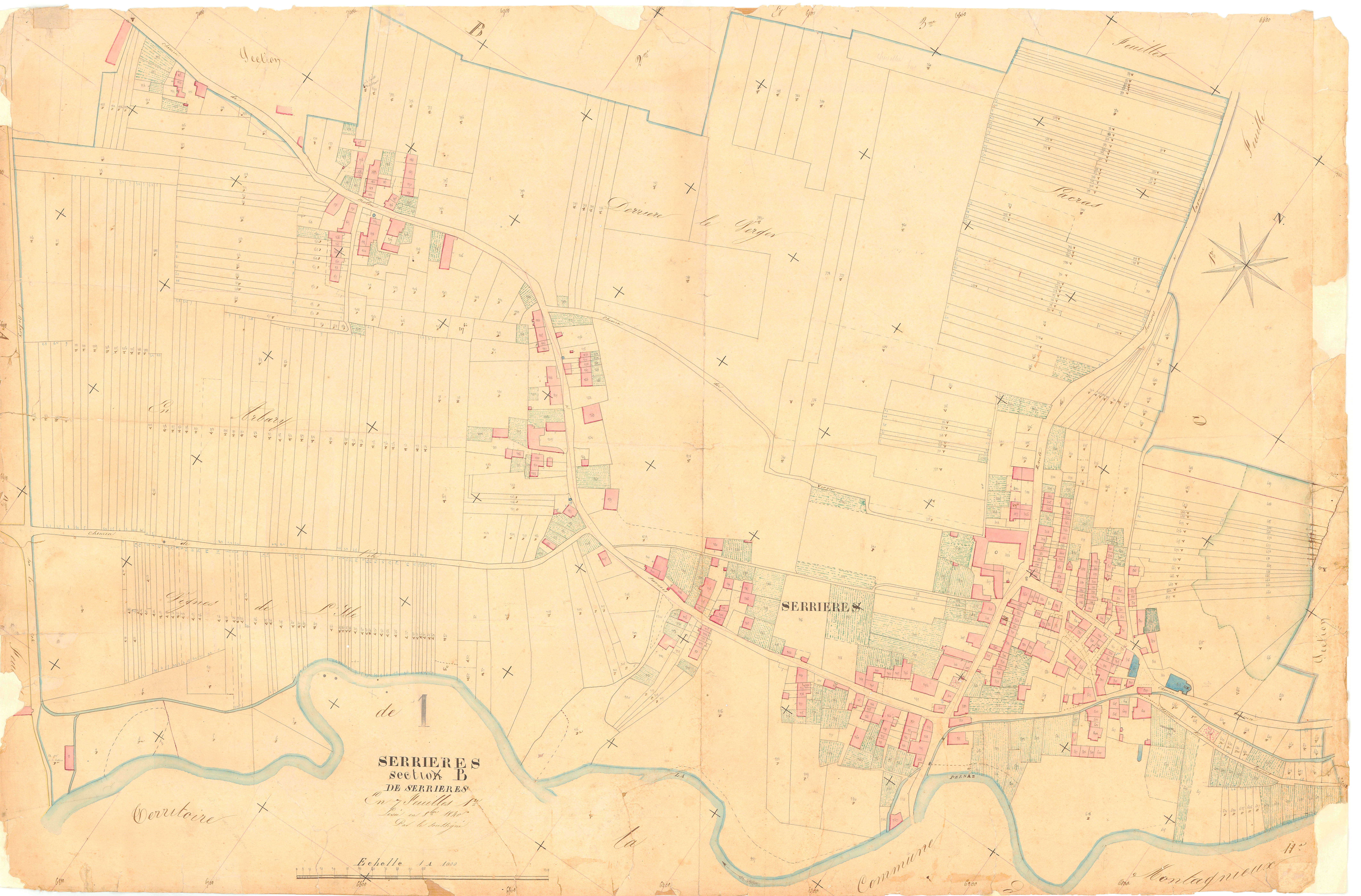 Serrières-de-Briord - 3 P 8976 - 3 P 8976 -  Feuille 1  (1840)
