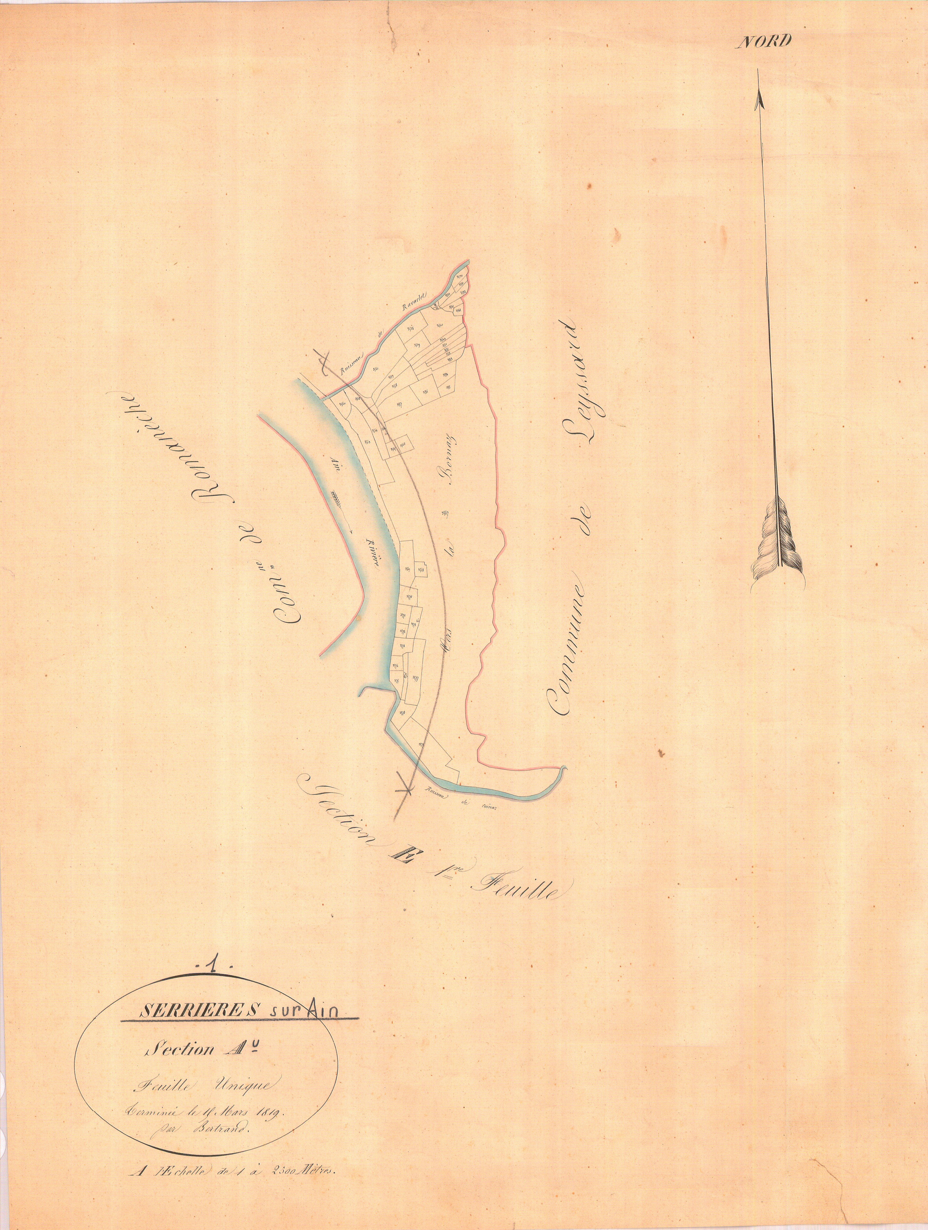 Serrières-sur-Ain - 3 P 8984 - 3 P 8984 -  Feuille 1  (1819-1846)
