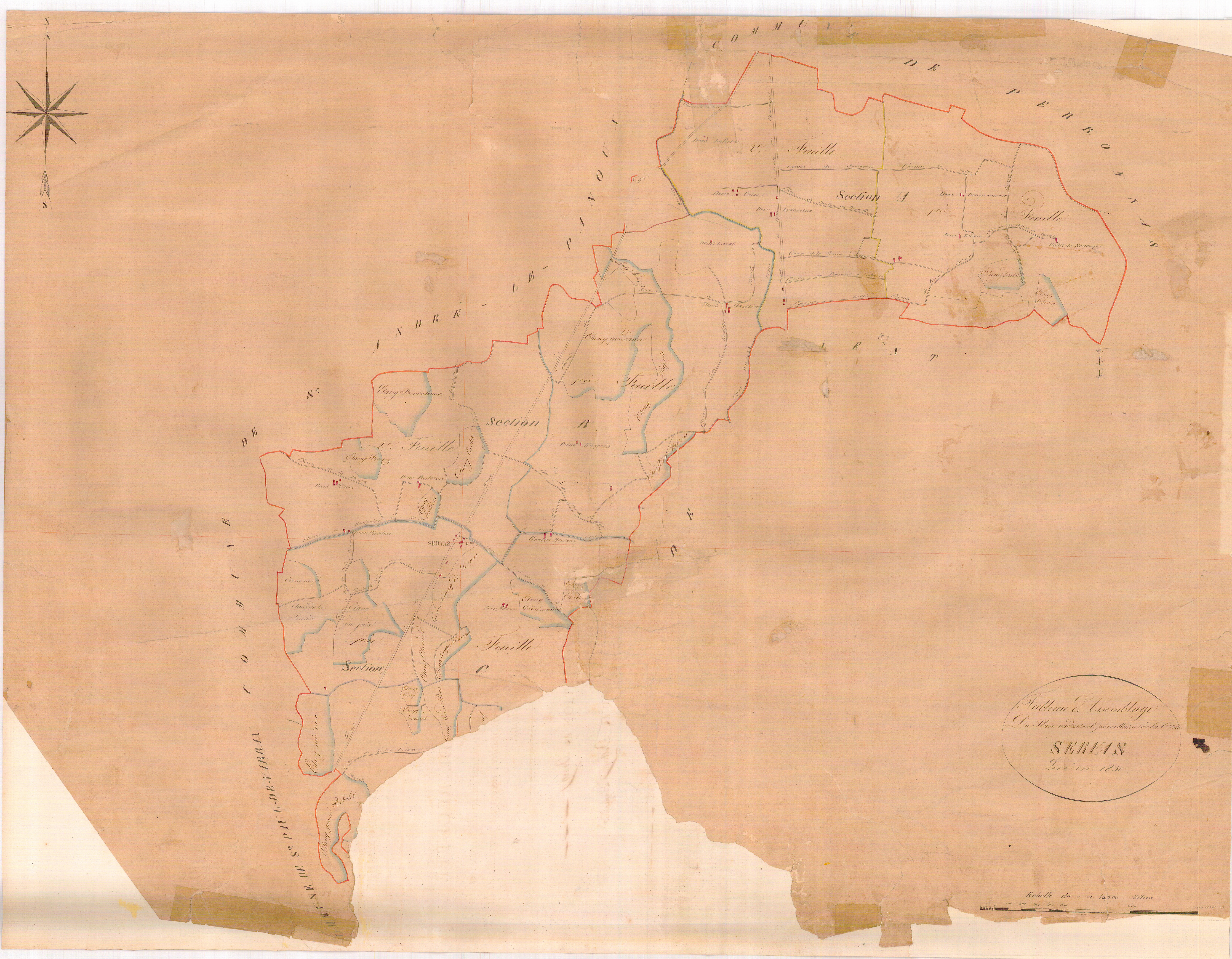 Servas - 3 P 8986 - 3 P 8986 -  Tableau d'assemblage  (1831)