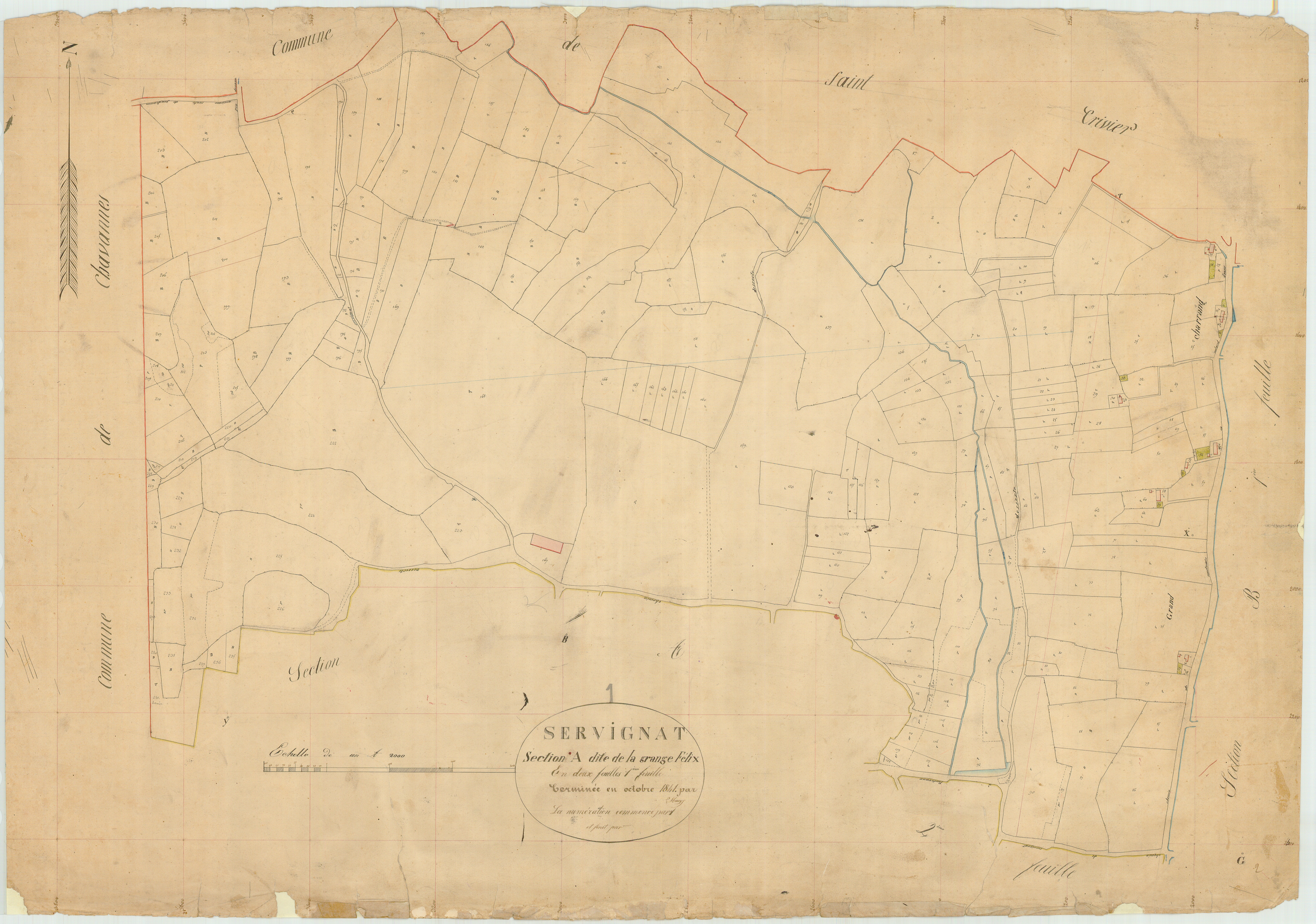 Servignat - 3 P 8994 - 3 P 8994 -  Feuille 1  (1844)