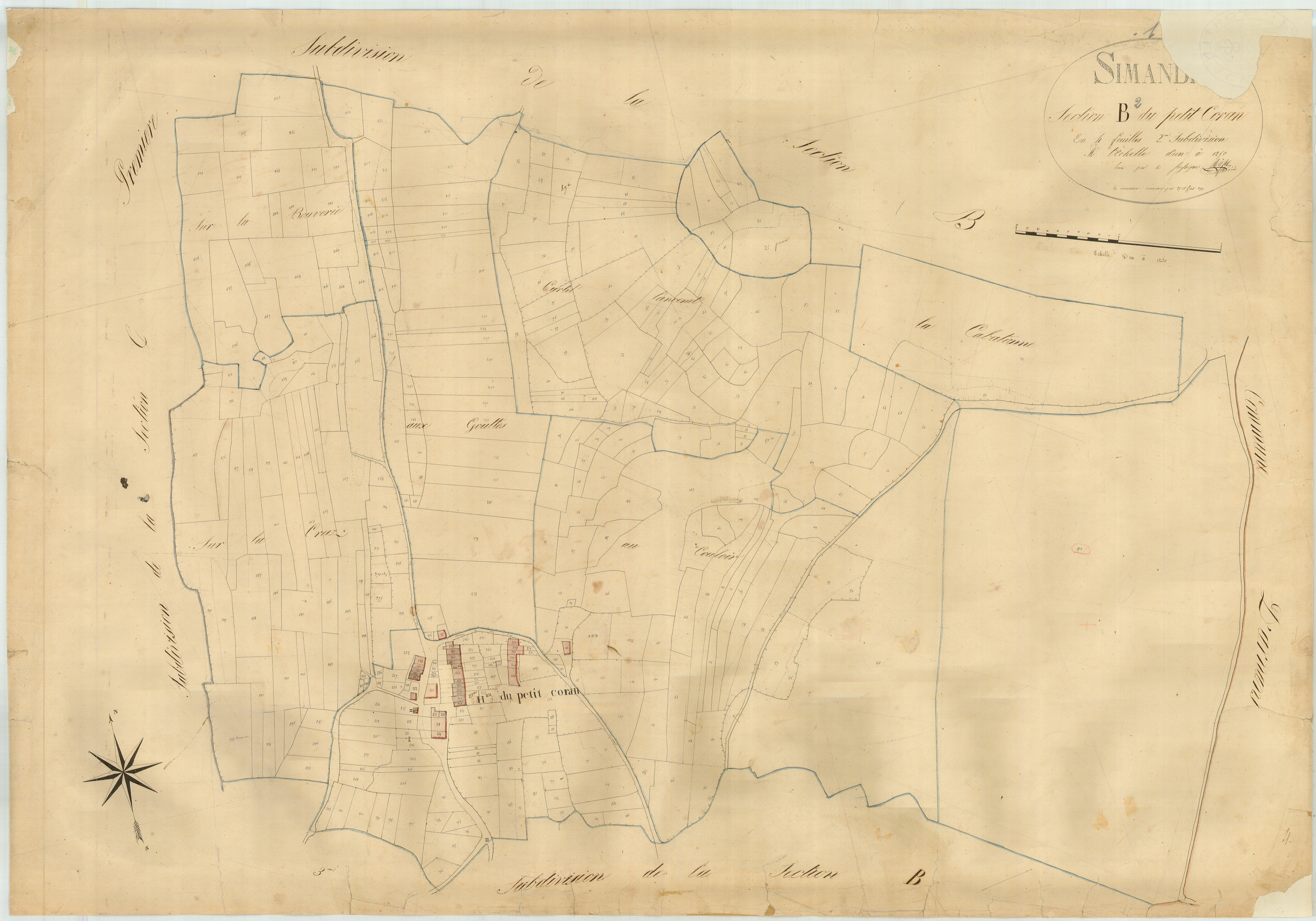 Simandre-sur-Suran - 3 P 9023 - 3 P 9023 - Feuille 2 (1826)