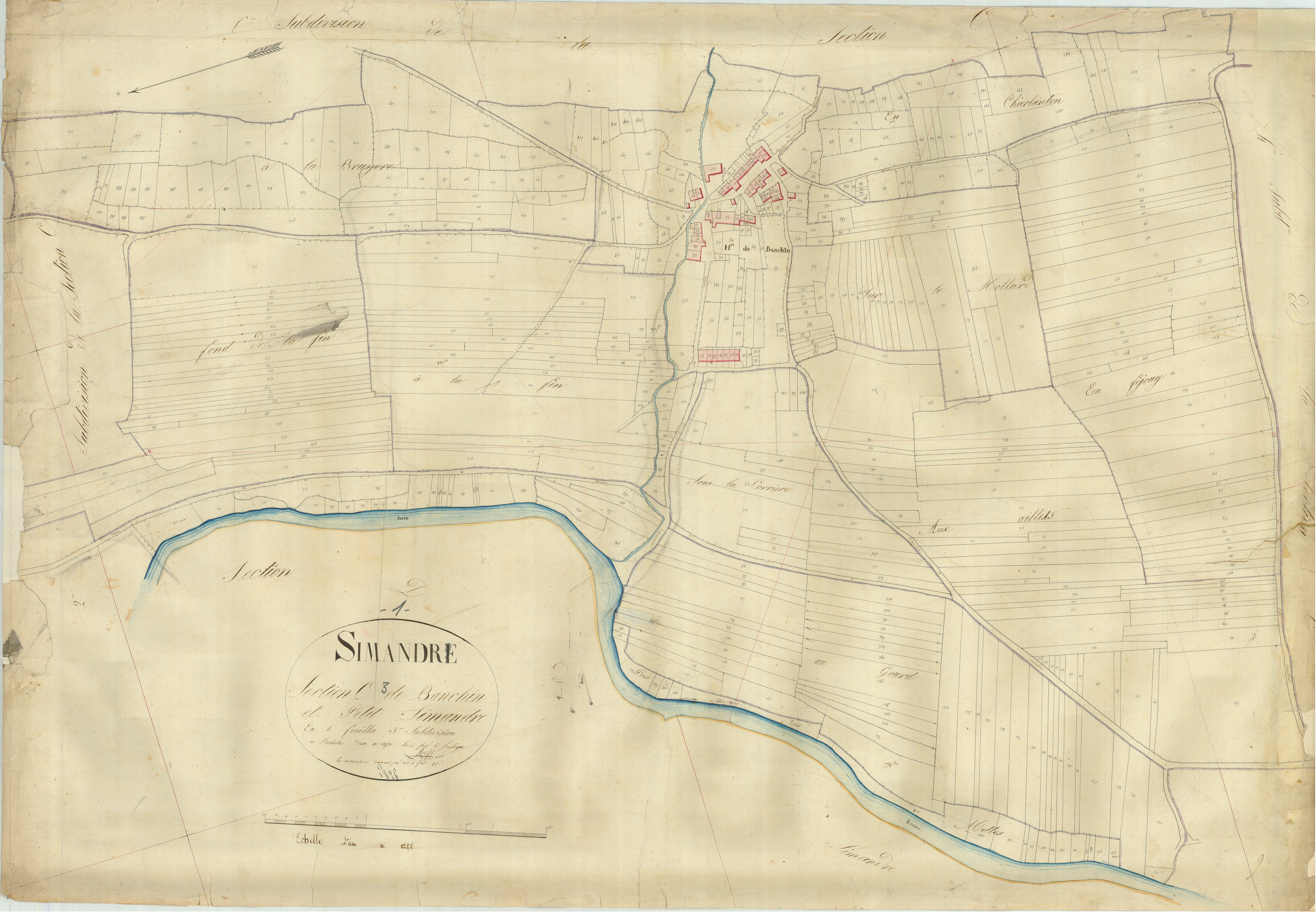 Simandre-sur-Suran - 3 P 9028 - 3 P 9028 - Feuille 3 (1826)