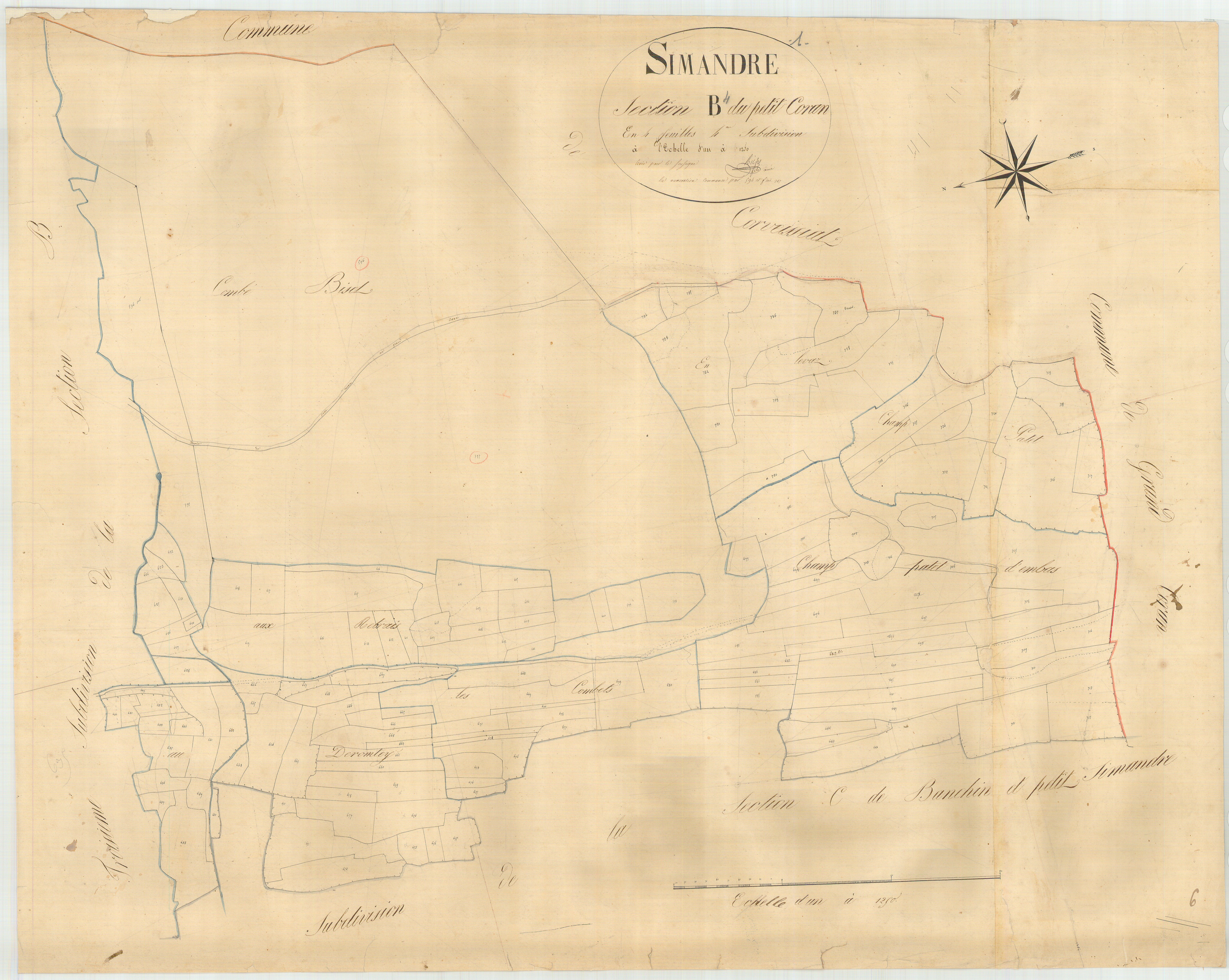 Simandre-sur-Suran - 3 P 9025 - 3 P 9025 - Feuille 4 (1826)