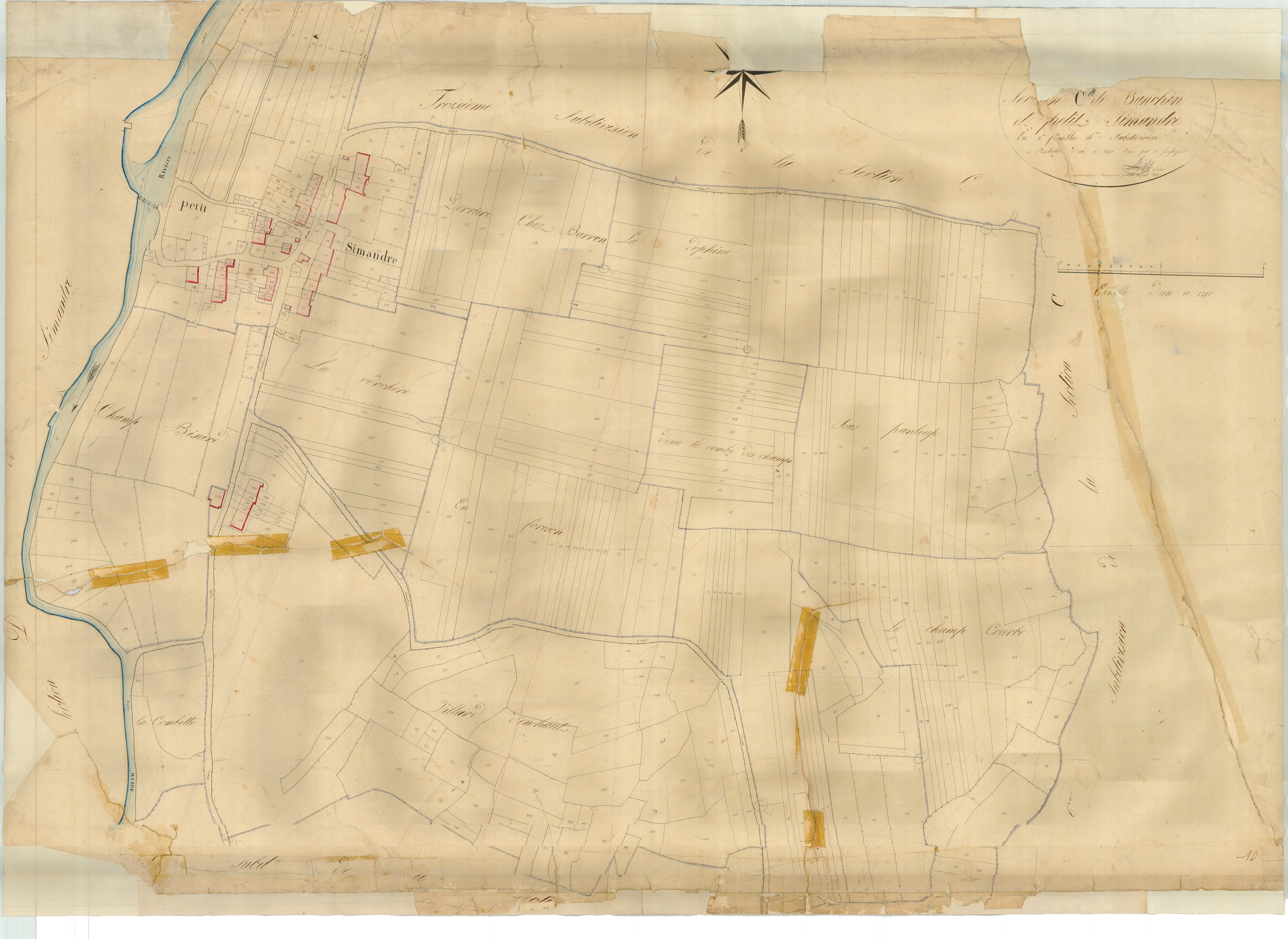 Simandre-sur-Suran - 3 P 9029 - 3 P 9029 - Feuille 4 (1826)