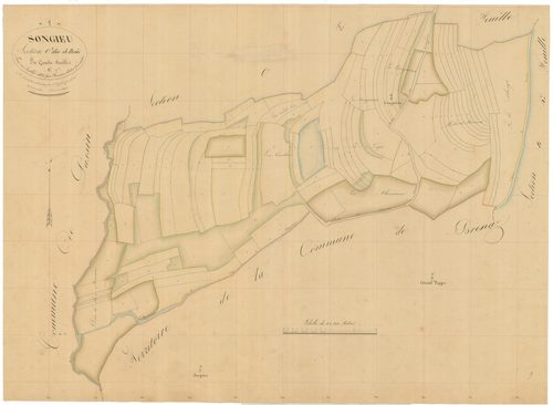 Songieu (Haut Valromey, Ain, France ; ancienne commune) - 3 P 9052 - 3 P 9052 -  Feuille 1  (1831)