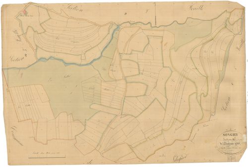 Songieu (Haut Valromey, Ain, France ; ancienne commune) - 3 P 9056 - 3 P 9056 -  Feuille 1  (1831)