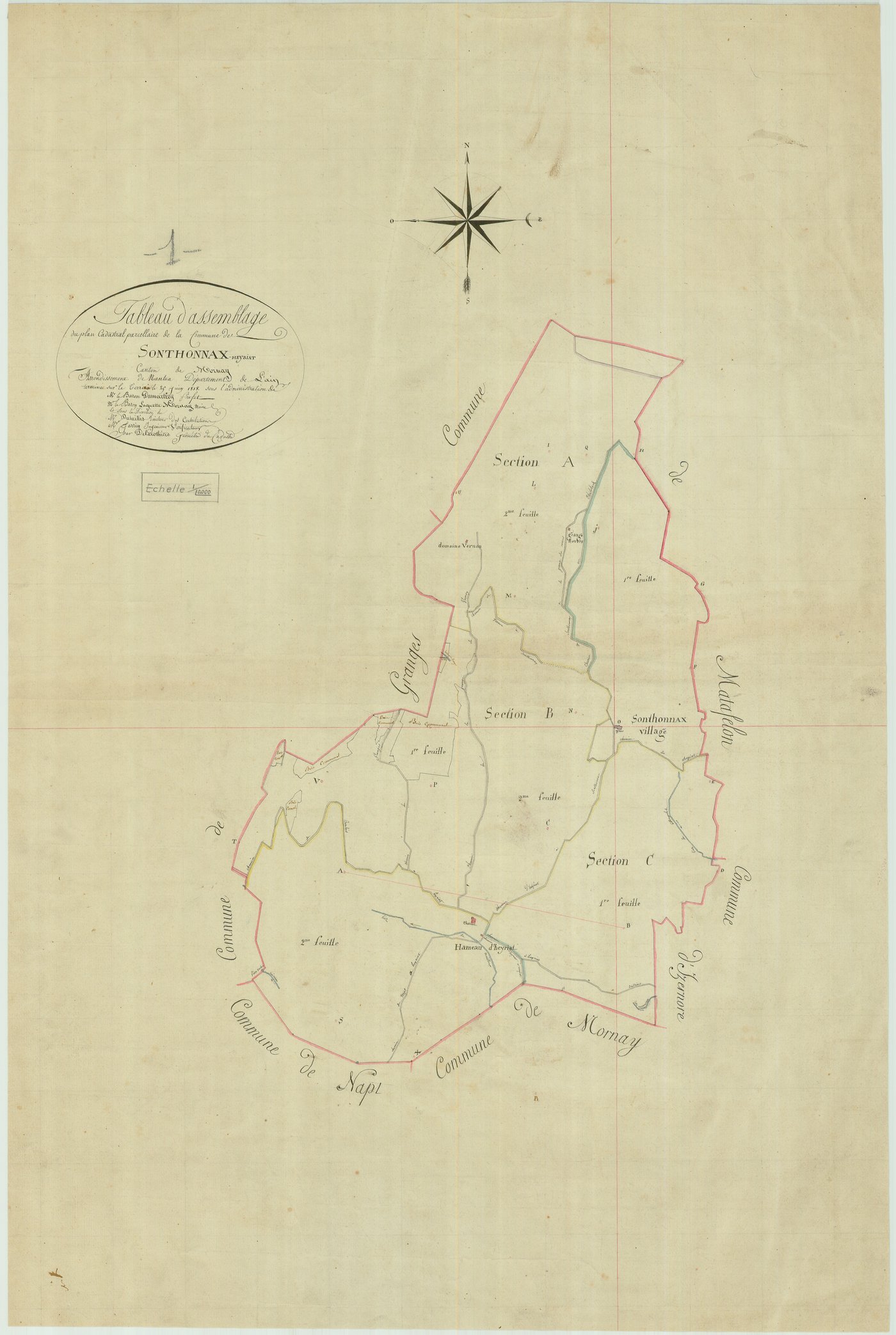 Sonthonnax-la-Montagne - 3 P 9062 - 3 P 9062 -  Tableau d'assemblage  (1818)