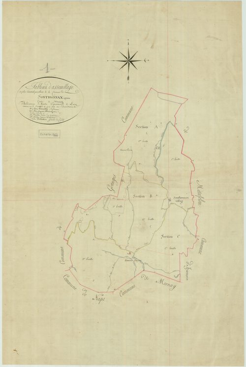 Sonthonnax-la-Montagne - 3 P 9062 - 3 P 9062 -  Tableau d'assemblage  (1818)