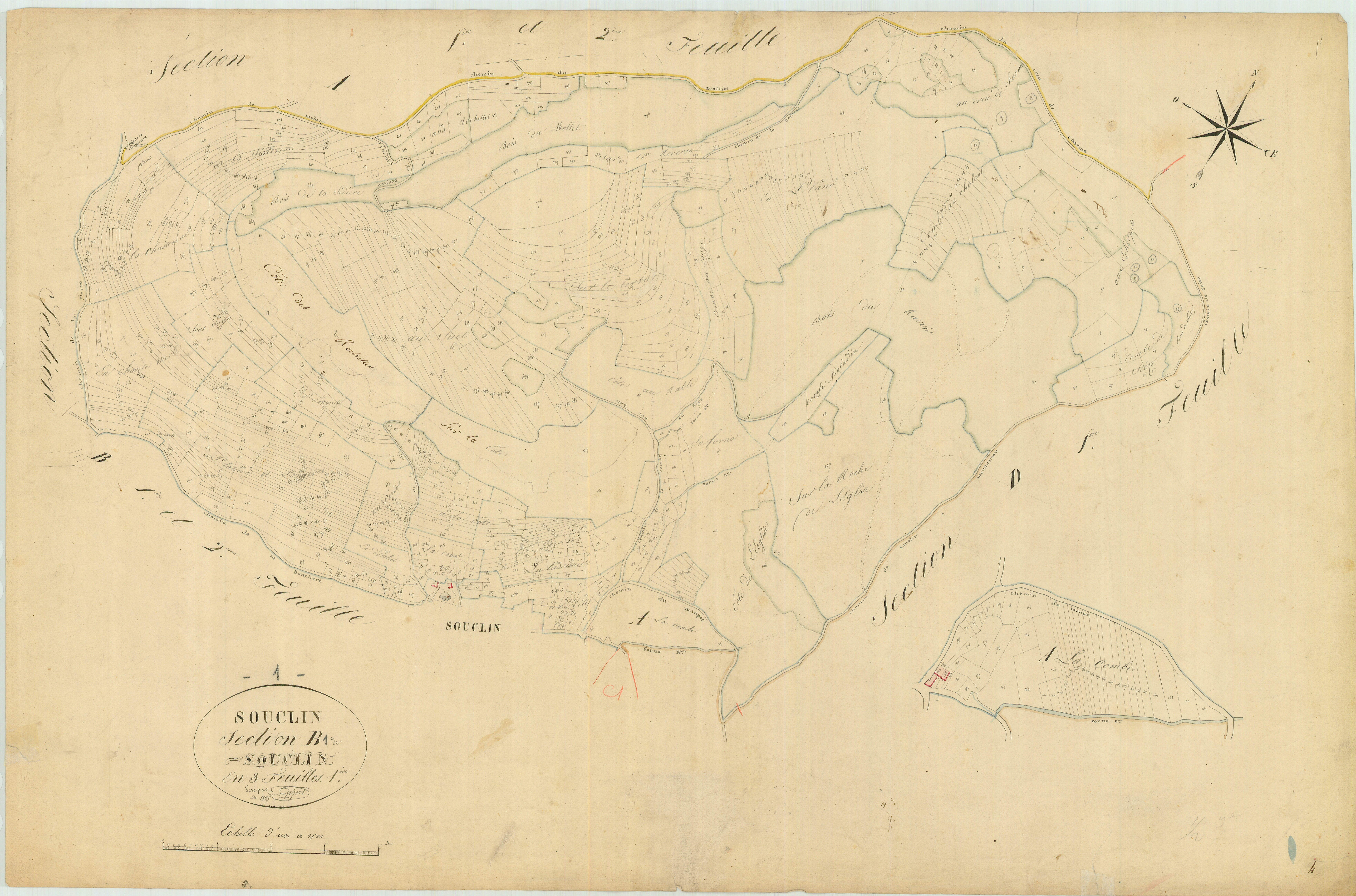 Souclin - 3 P 9072 - 3 P 9072 -  Feuille 1  (1826)