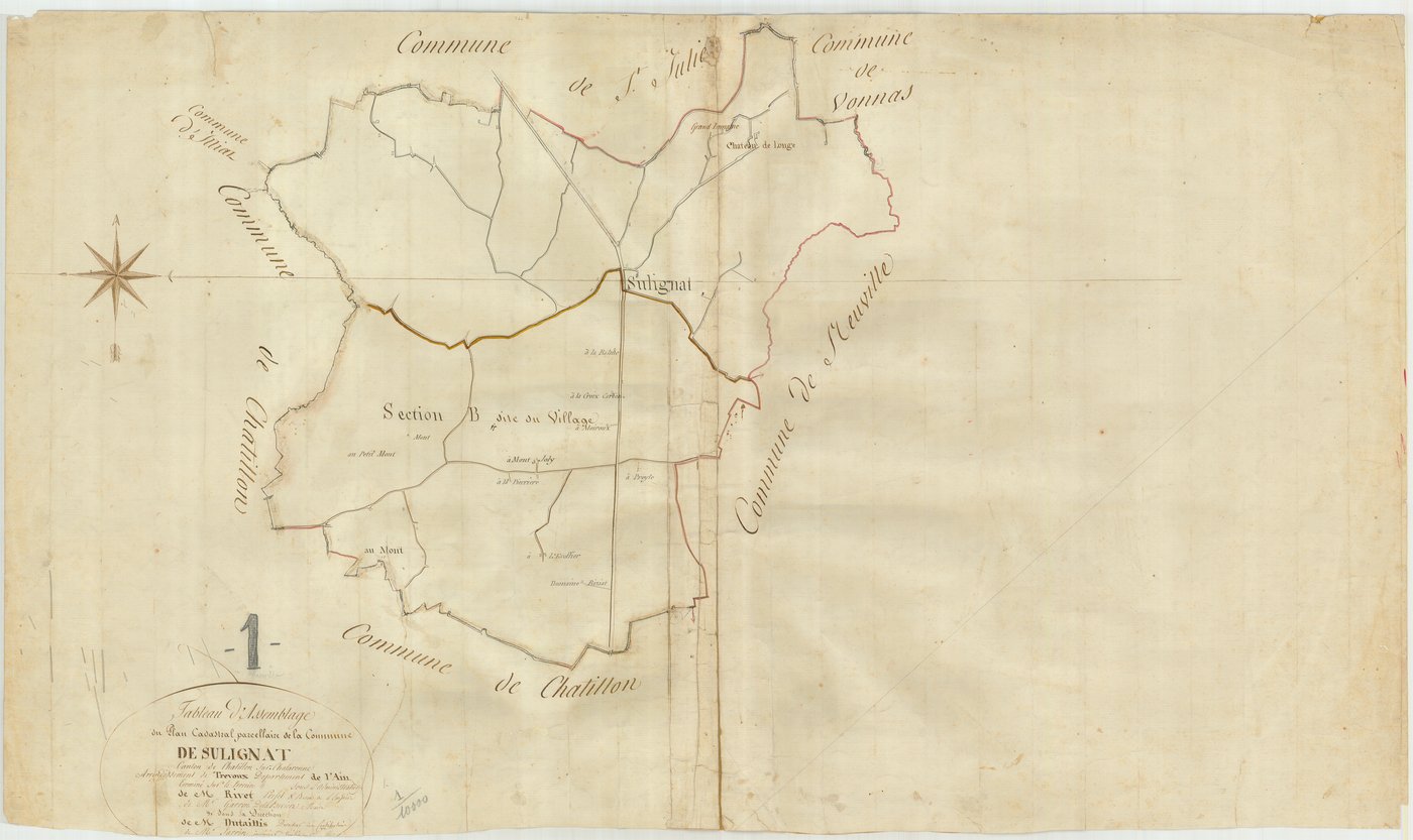 Sulignat - 3 P 9082 - 3 P 9082 -  Tableau d'assemblage  (1811)