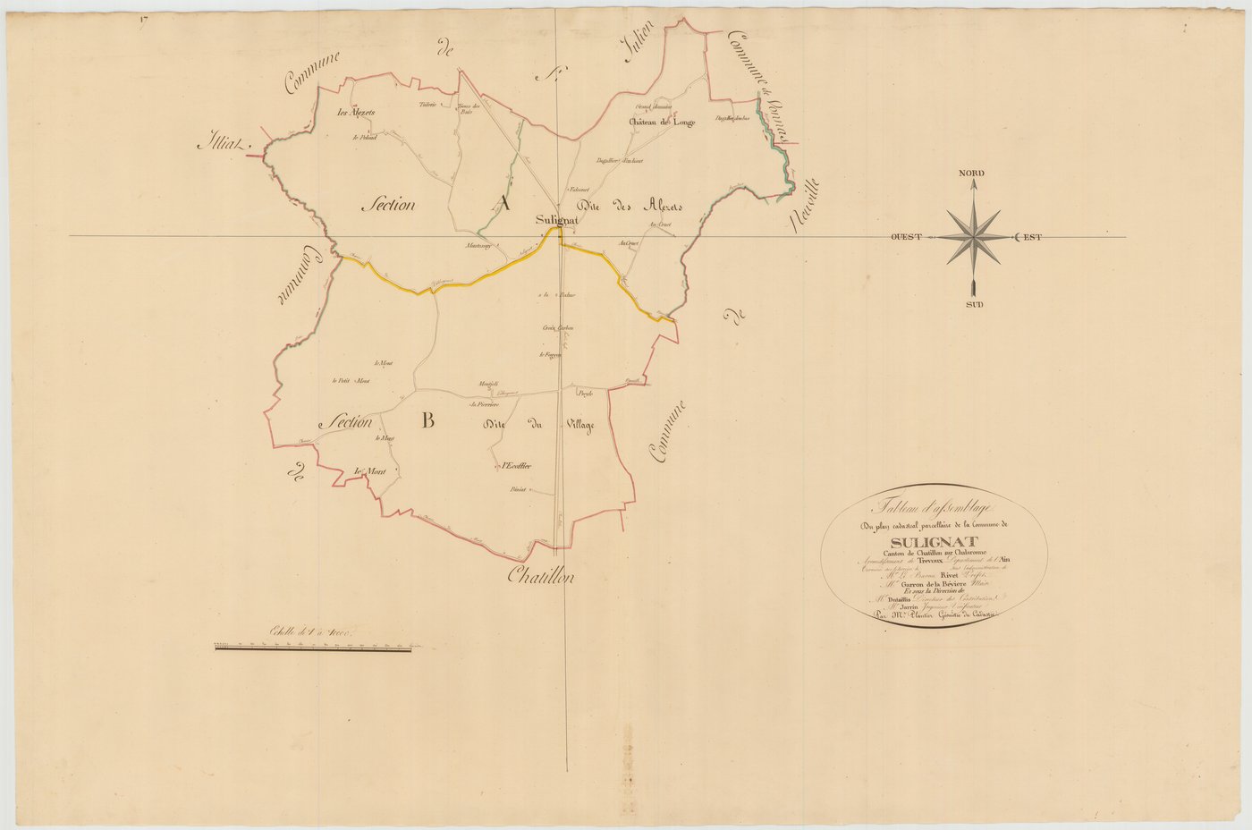 Sulignat - 3 P 10156-1 - 3 P 10156-1 -  Tableau d'assemblage  (1811)