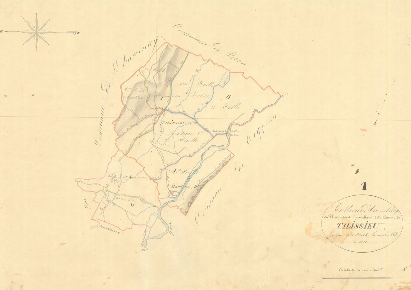 Talissieu - 3 P 9099 - 3 P 9099 -  Tableau d'assemblage  (1831-1863)