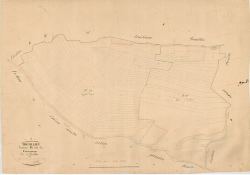 Thézillieu (Plateau d'Hauteville, Ain, France ; ancienne commune) - 3 P 9124 - 3 P 9124 -  Feuille 7  (1838)