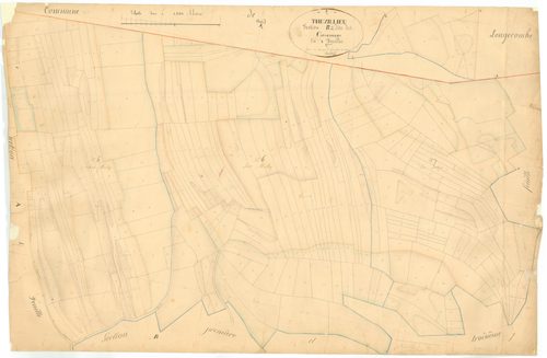 Thézillieu (Plateau d'Hauteville, Ain, France ; ancienne commune) - 3 P 9119 - 3 P 9119 -  Feuille 2  (1838)